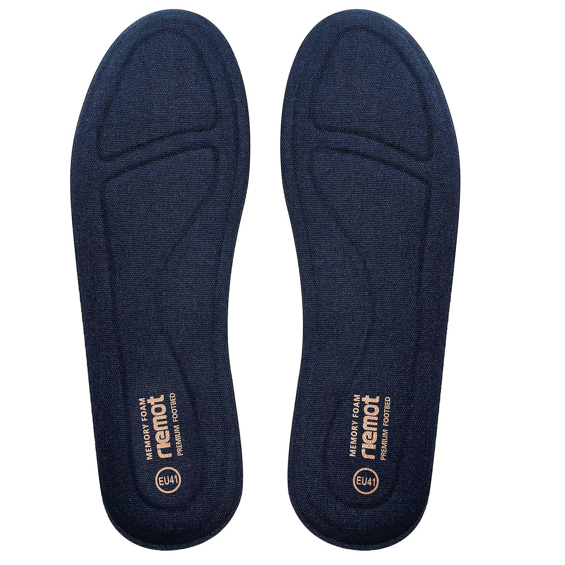 Memory Foam Insoles for Women - Super Soft Cushioned Shoe Inserts for Sneakers, Slippers & Boots - Breathable Full-Length Orthotic Innersoles - Navy EU 36 (US Women 5/Men 3) - Perfect for All-Day Comfort at Work, Walking & Standing