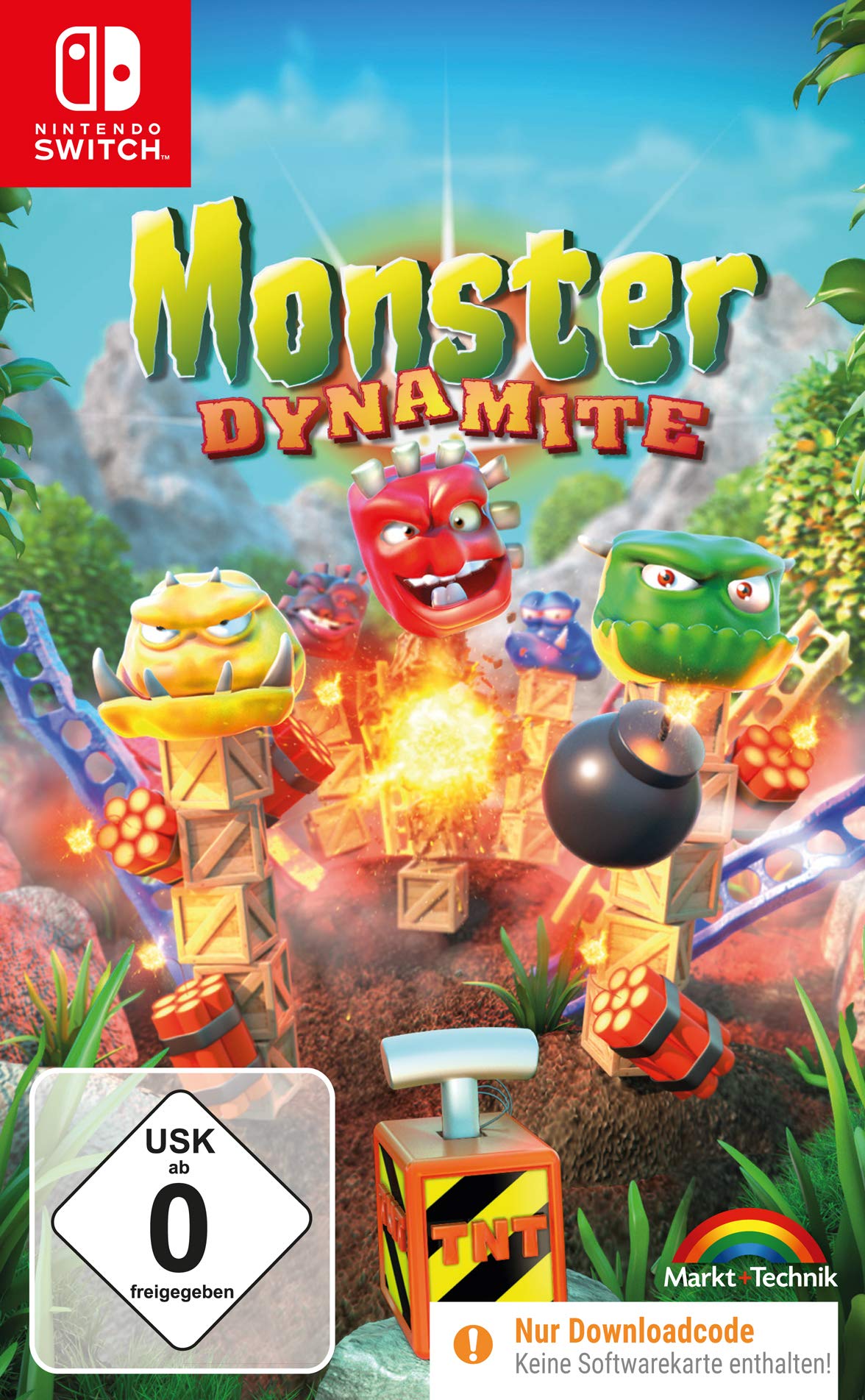 MONSTER DYNAMITE Game for Nintendo Switch - Fun Action Adventure Game for Kids & Adults - Perfect for Family Game Night & Travel Entertainment