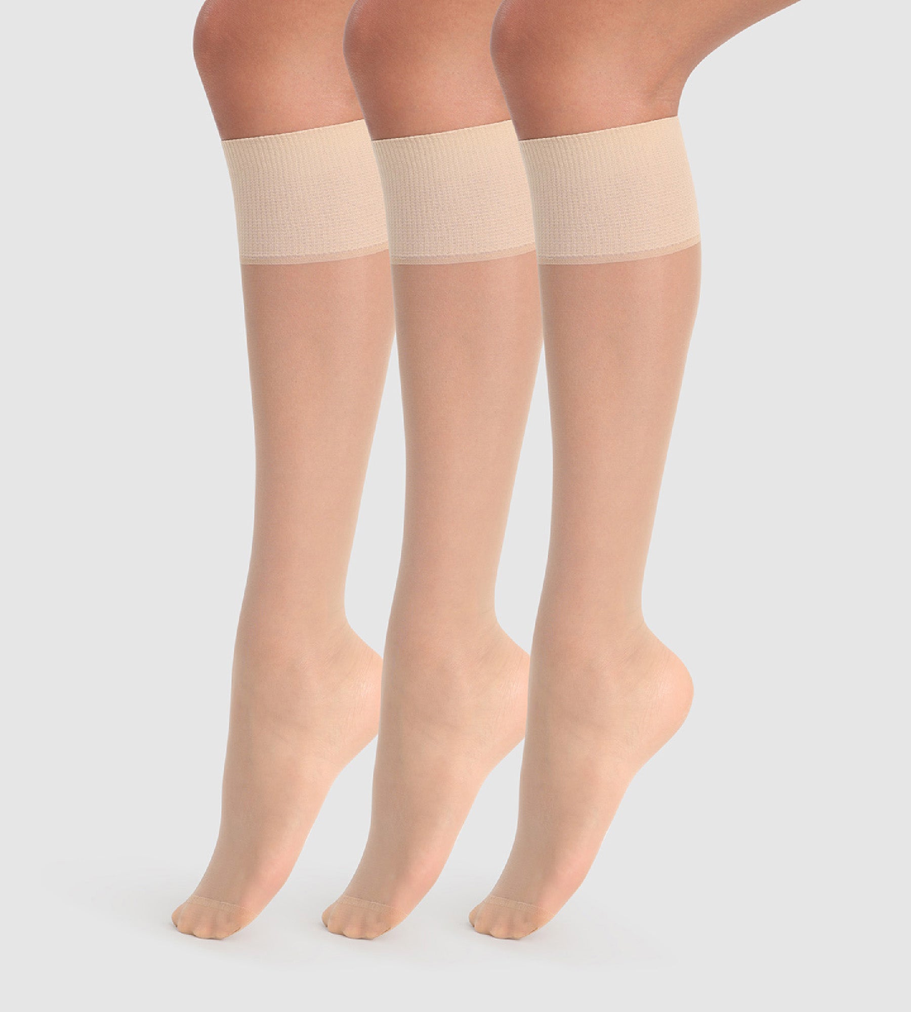 3 Pack Sheer Capri Tights - 20 Denier Beauty Resist for Smooth & Shapely Legs | Perfect for Work, Parties & Everyday Wear