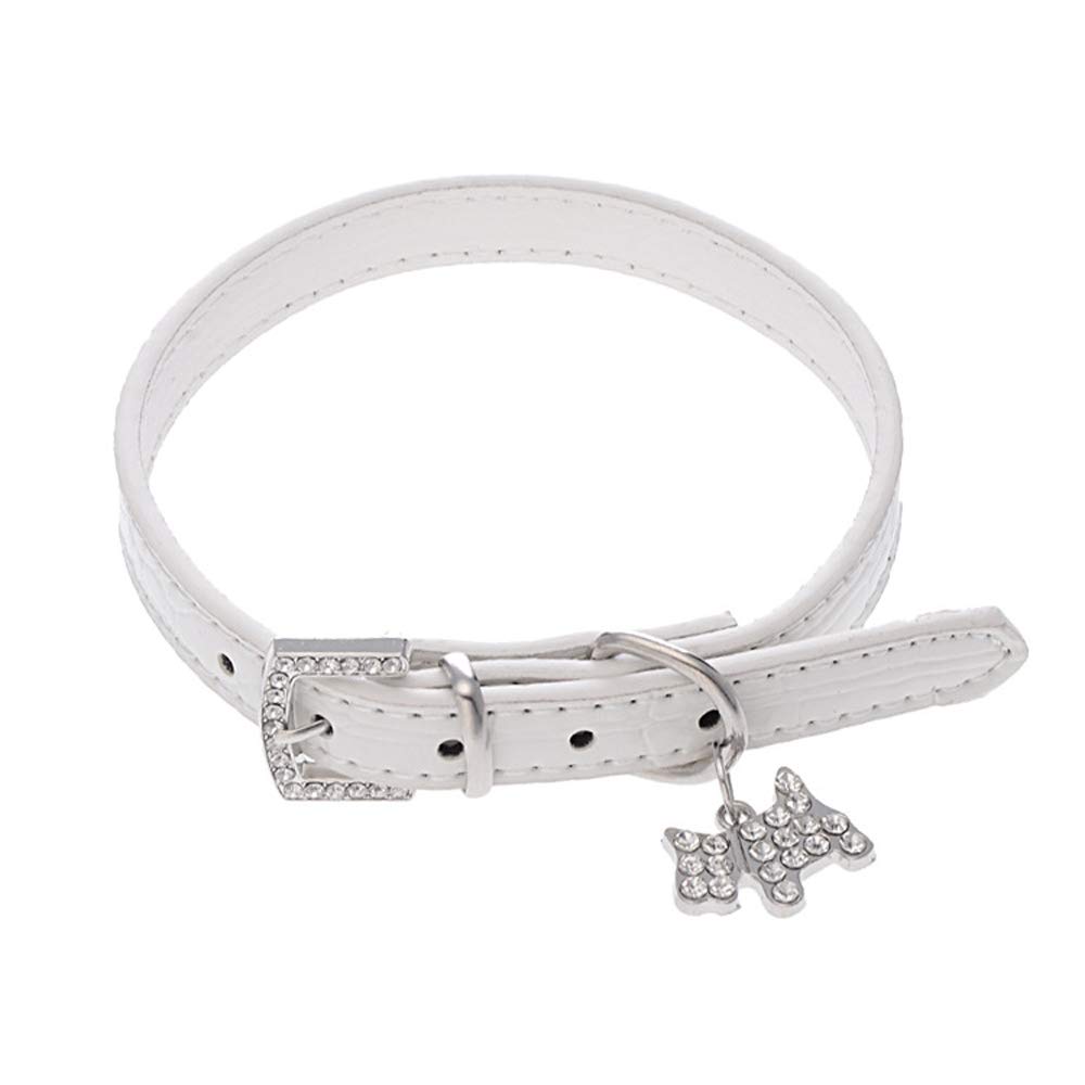 Sparkling Rhinestone Dog Collar with Pendant - Adjustable Pet Collar for Small Dogs & Puppies | Perfect for Daily Walks, Grooming & Special Occasions