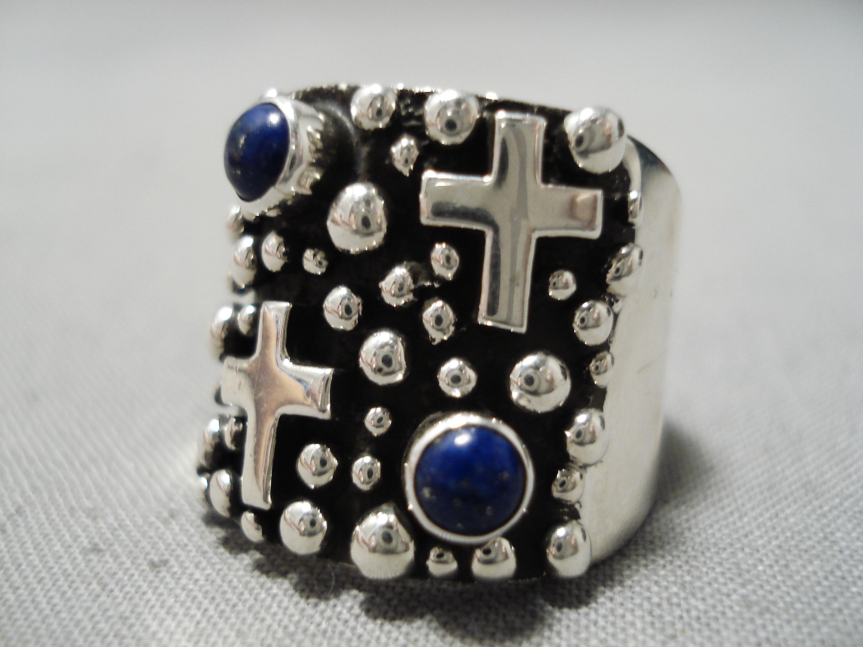 Exquisite Lapis Lazuli Sterling Silver Ring - Handcrafted Native American Jewelry for Women - Perfect for Boho, Casual & Special Occasions