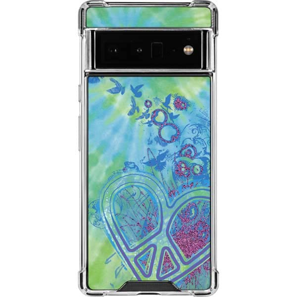 Google Pixel 6 Pro Clear Case - Liquid Blue Tie Dye Design for Protection & Style