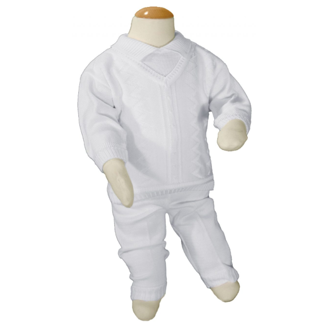 Boys Cotton Knit Christening Set - Soft & Comfortable Baptism Outfit for Baby Boys - Perfect for Christenings, Baptisms & Special Occasions