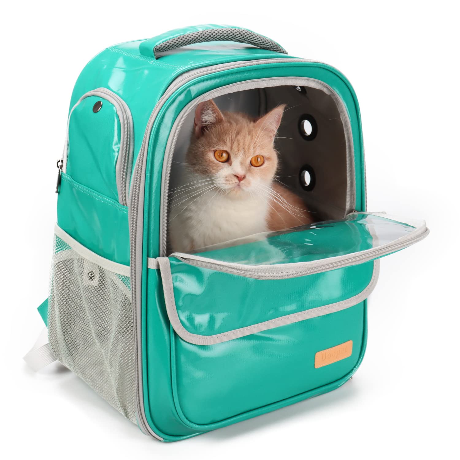 Texsens Pet Carrier Backpack for Small & Medium Dogs & Cats - Waterproof & Breathable Travel Bag with Transparent Window | Perfect for Hiking, Camping, Air Travel & Outdoor Adventures (2022 Version)