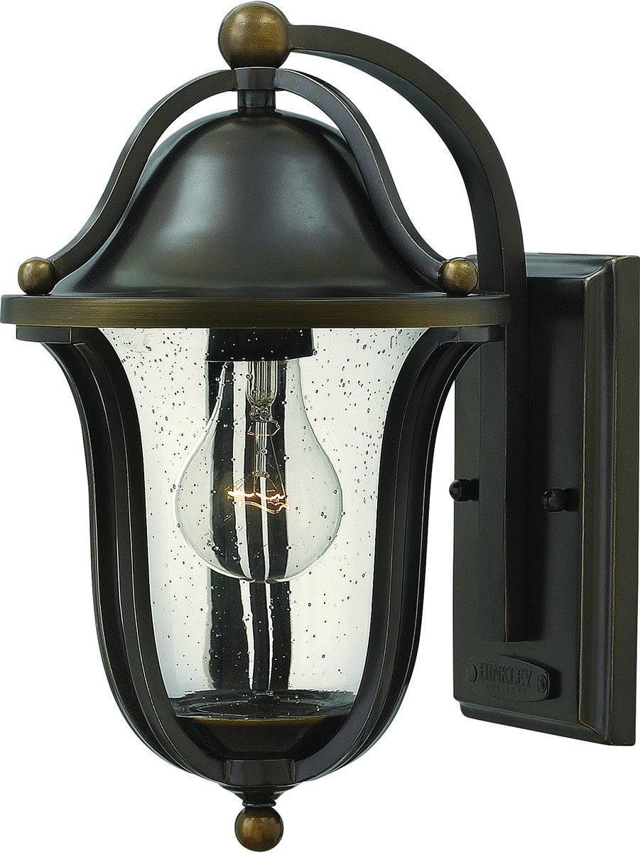 12H Bolla 1-Light Outdoor Wall Sconce in Olde Bronze - Weatherproof Exterior Lighting for Porch, Patio, and Garden