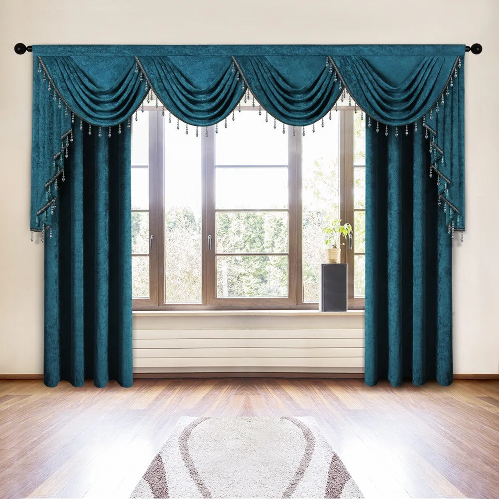 Premium Mila Classic Plain Velvet Bed Skirt Valance - Soft Teal Blue for Queen/King Size Beds - Perfect for Bedroom Decor & Luxury Bedding Sets