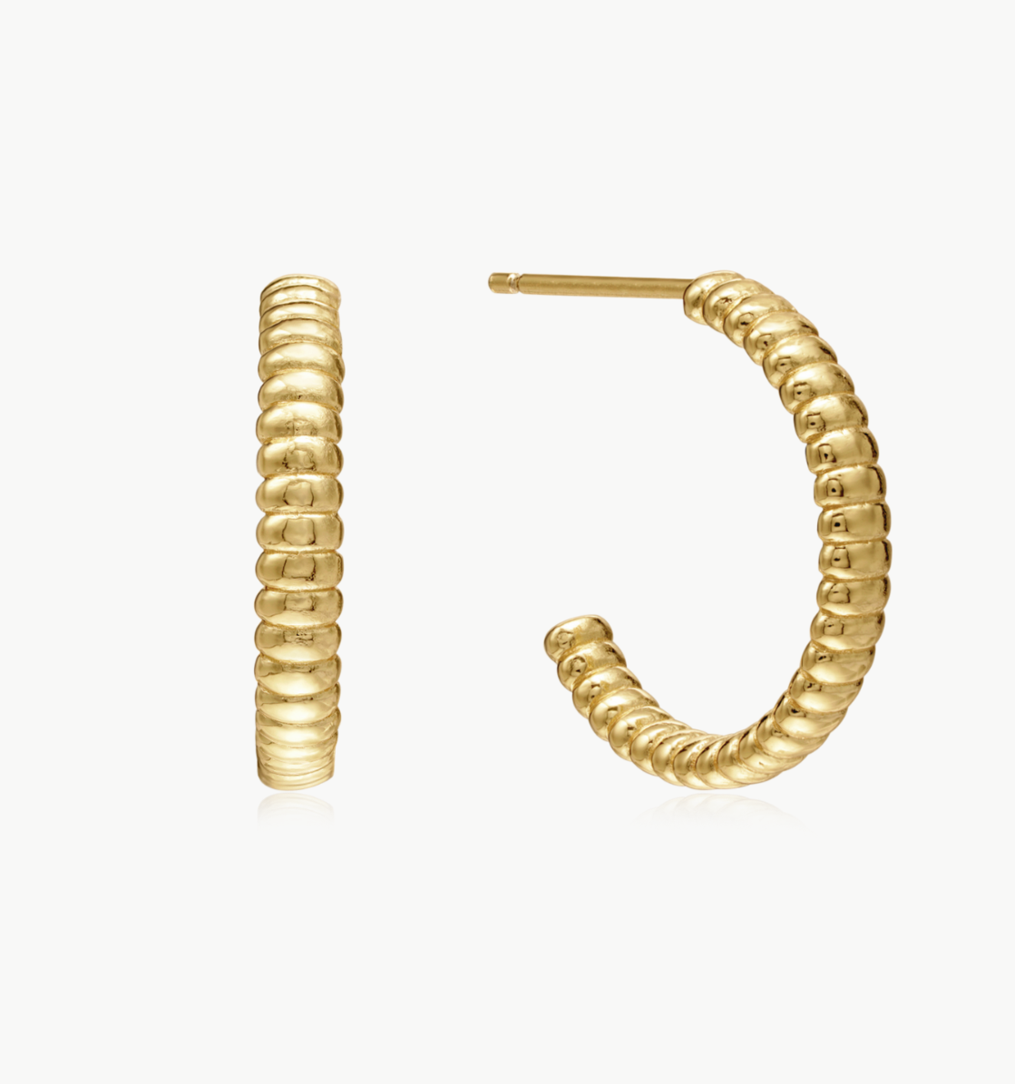 Textured Hoop Earrings for Women - Trendy Gold & Silver Boho Style Dangle Earrings - Perfect for Parties, Weddings & Everyday Wear