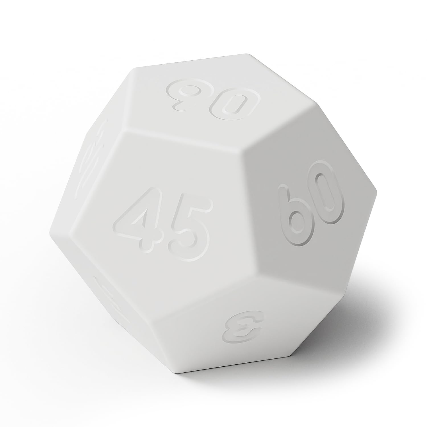 Mooas Rechargeable Mini Timer - 11 Preset Times, Dodecagon Time Ball for Desk & Study Productivity (White) | Sound/Vibrate/Mute Modes | Easy to Use | Perfect for Pomodoro Technique, Classroom, Office & Home Study