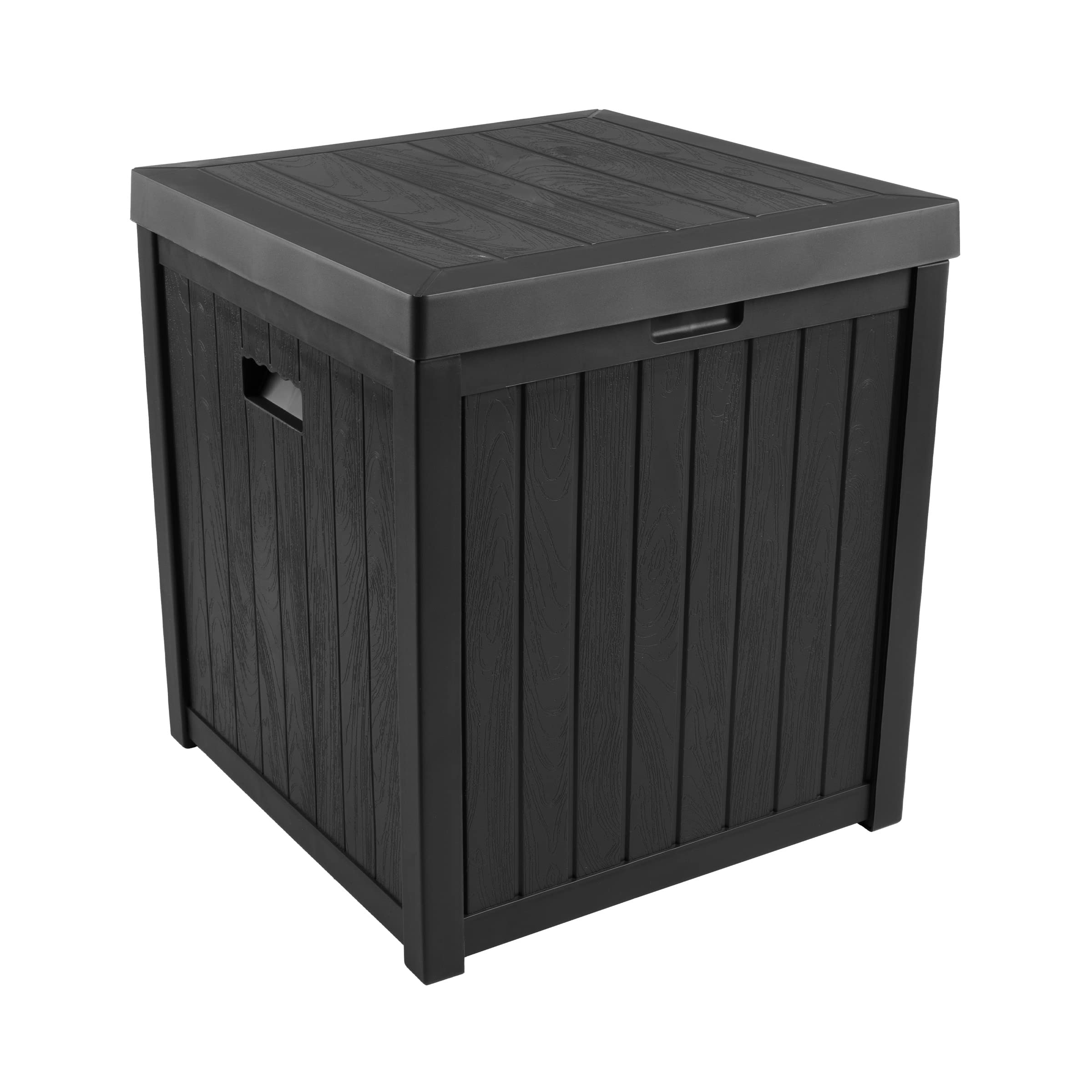 50-Gallon Black Outdoor Storage Box by Pure Garden - Waterproof & Durable for Patio, Deck, and Garden Organization