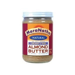 Organic Maranatha Roasted Creamy Almond Butter - No Salt Added, Non-GMO, Gluten-Free (12 Pack, 16 Oz Jars) - Perfect for Smoothies, Toast & Healthy Snacks