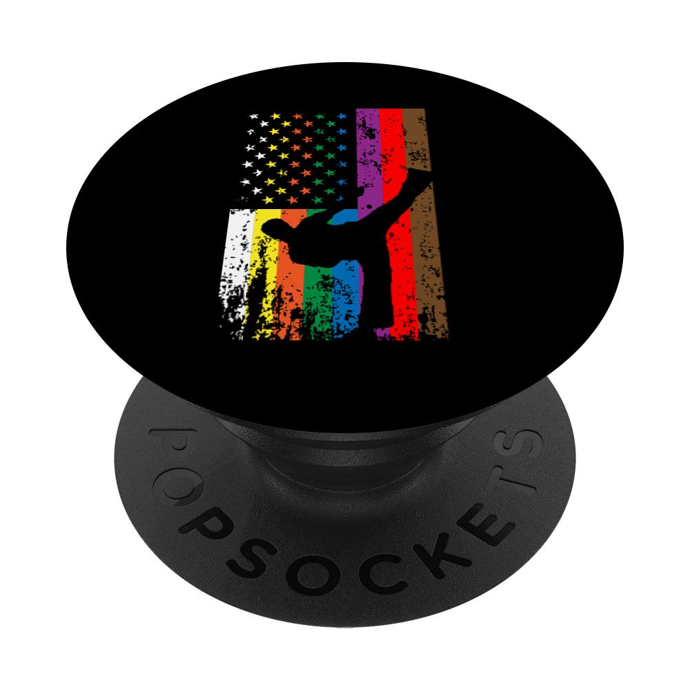 Best American Karate Gifts for Karate Lovers - Swappable PopSockets PopGrip for Phones & Tablets - Perfect for Martial Arts Training, Phone Protection & Karate Enthusiasts