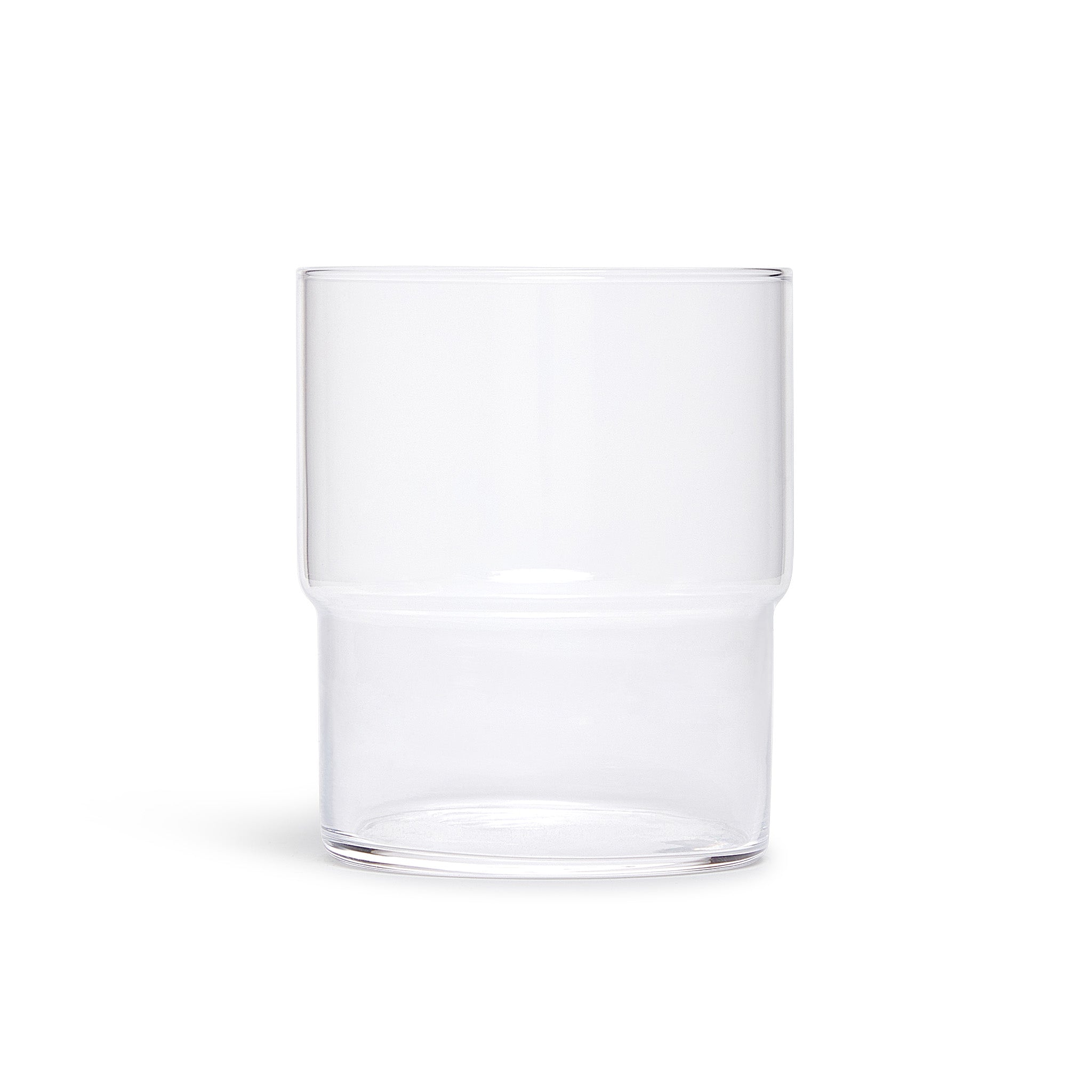 Premium Stackable 13oz (390ml) Glass Cups - Set of 6 - Durable & Shatter-Resistant for Coffee, Tea, Beer, and Smoothies - Perfect for Home, Office, and Outdoor Use