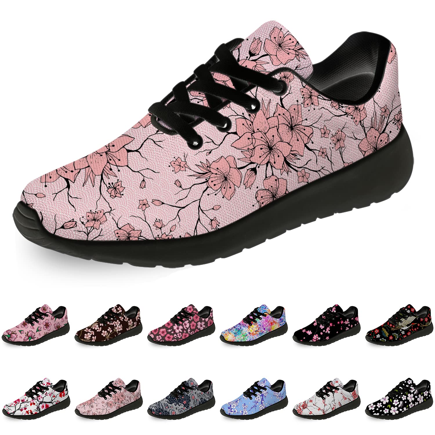 Cherry Blossom Running Shoes for Women & Men - Lightweight Sports Sneakers for Walking, Tennis & Gym - Comfortable Floral Design Athletic Shoes - Perfect Gift for Him & Her - Ideal for Jogging, Workouts & Casual Wear
