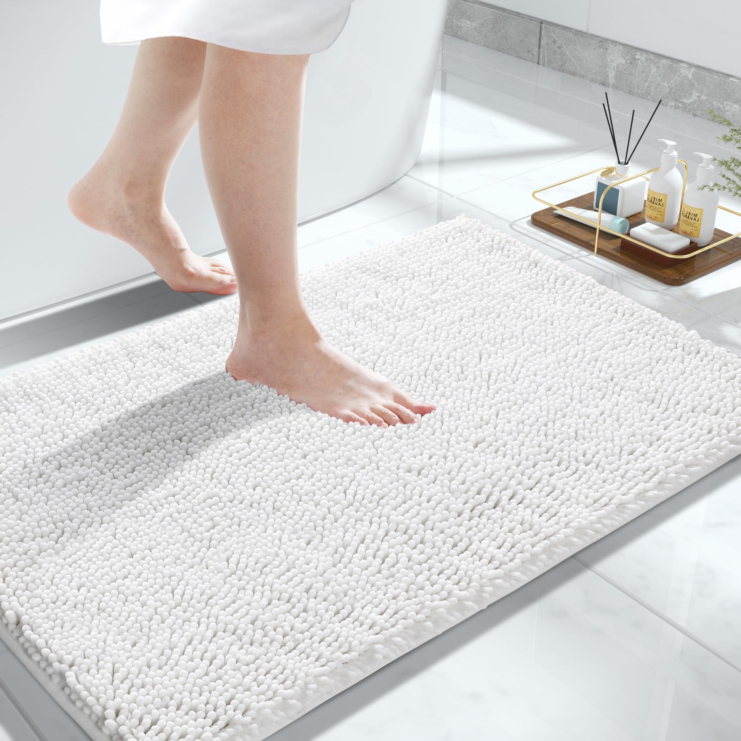 Luxury Chenille Shaggy Bathroom Rug Mat - 32