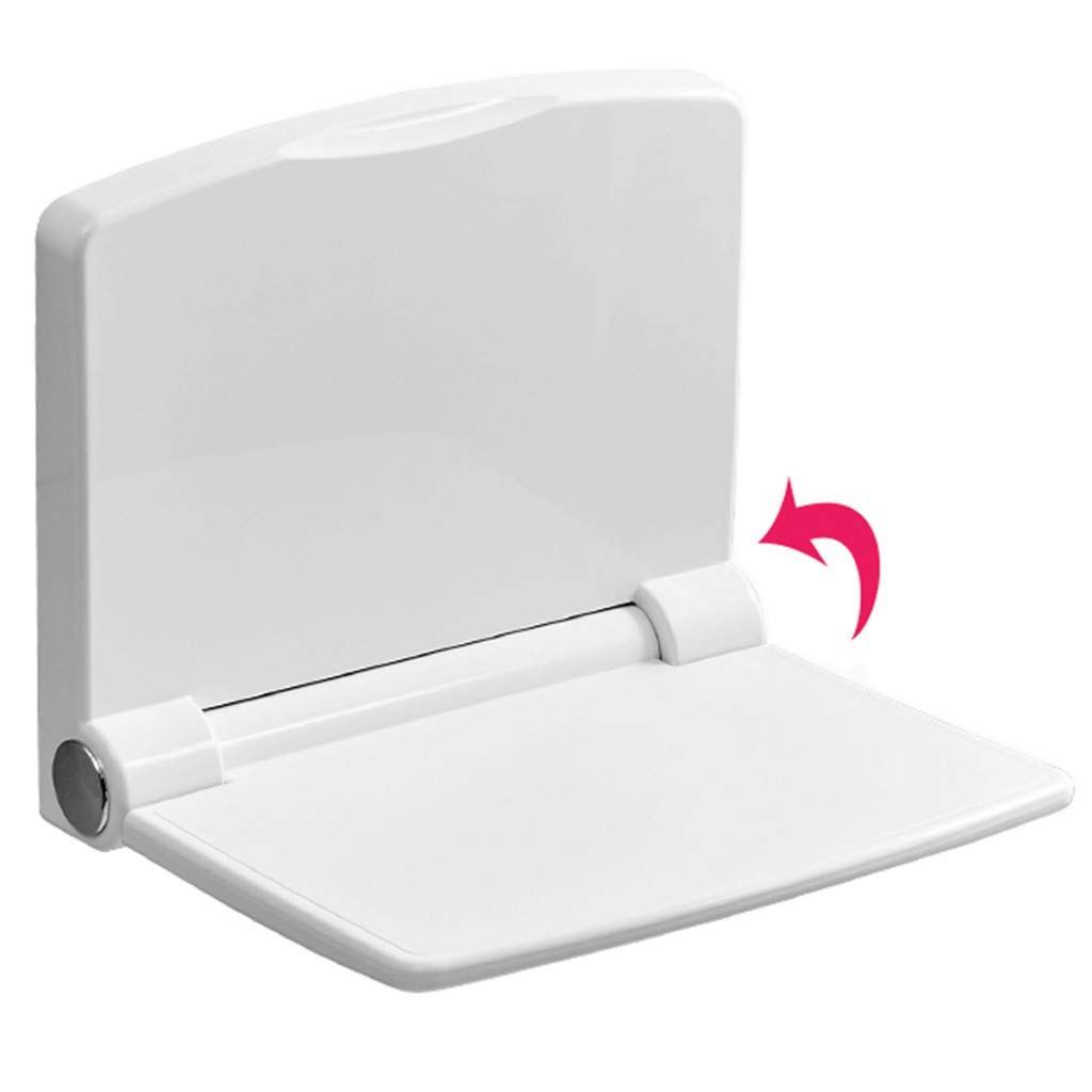 **FXLYMR Adjustable Height Shower Seat with Backrest - Folding Bath Stool for Seniors & Disabled - Non-Slip Safety Shower Bench (37.6×32.4×32cm) - Ideal for Elderly Bathing, Handicap Accessibility & Spa Relaxation**