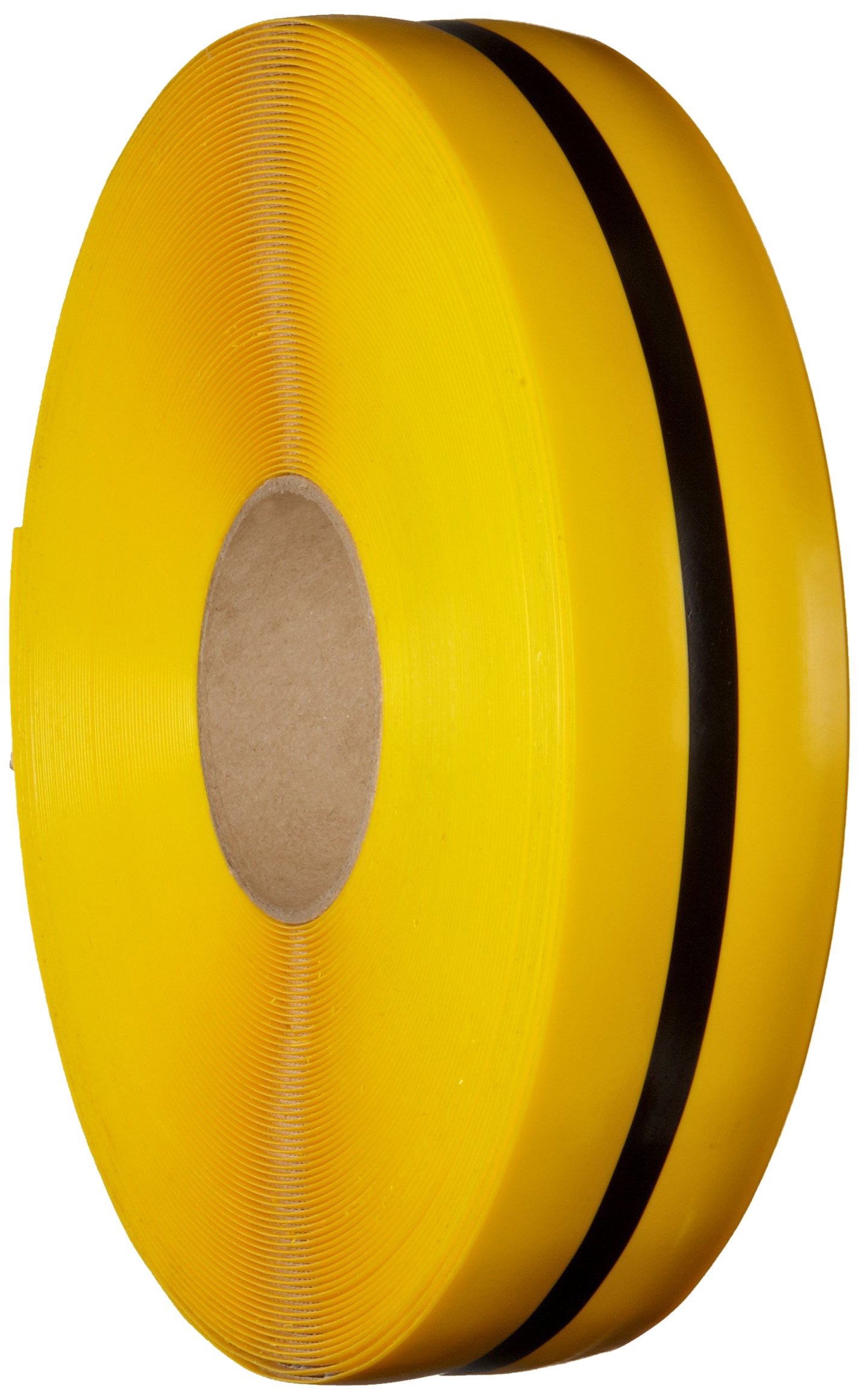 Mighty Line 2RYBLKCTR 2-Inch x 100-Feet Yellow Floor Tape with Black Center - High Visibility Safety Marking for Warehouses, Factories & Workplaces