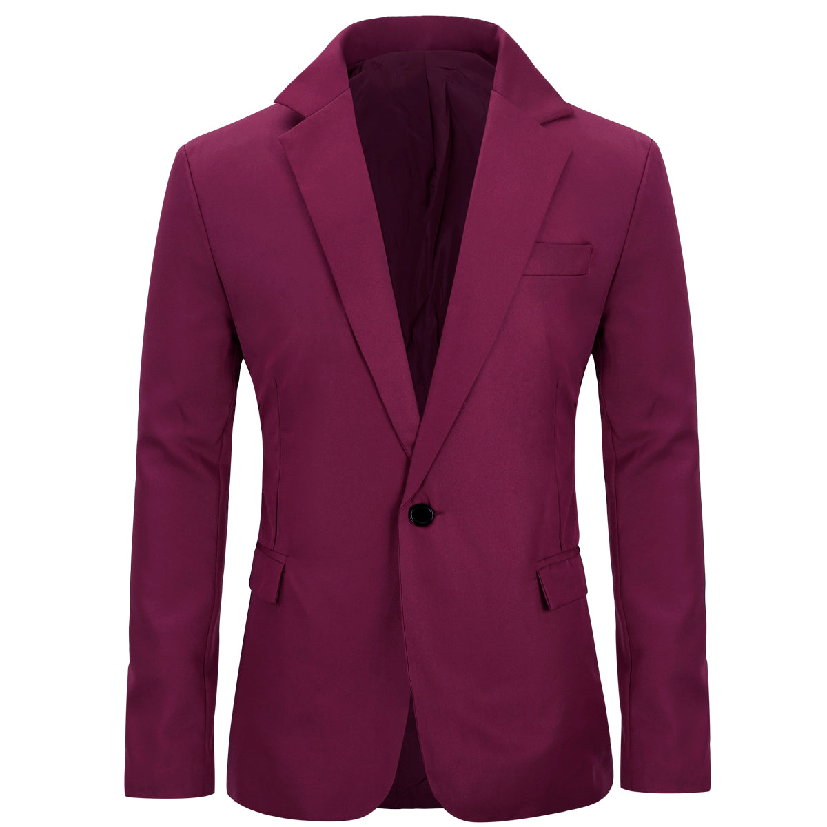 Men's Slim Fit Casual Blazer Jacket - Wine Red Color | Business Casual & Office Wear | Perfect for Weddings, Parties & Formal Events