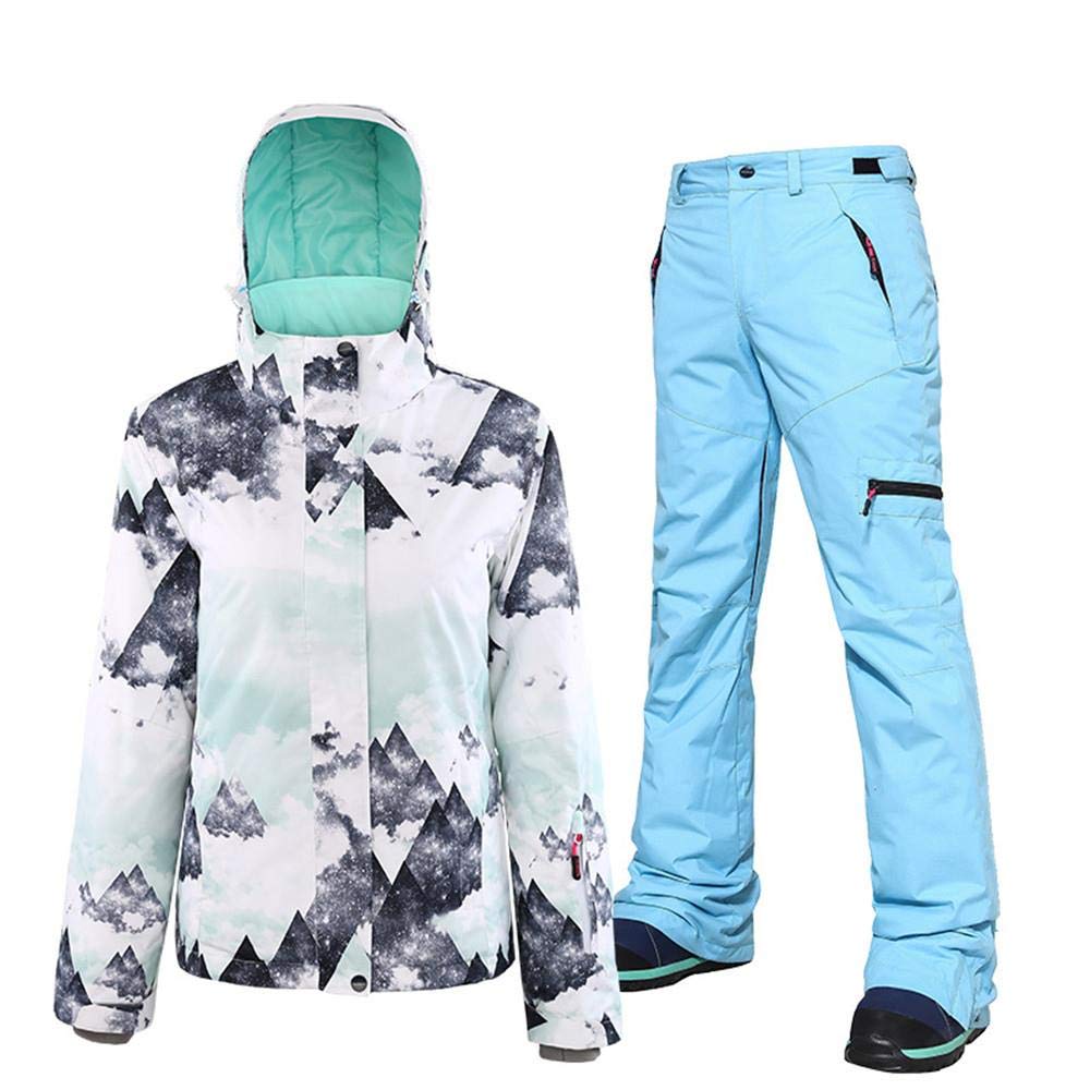 YEEFINE Women's Waterproof Ski Jacket & Pants Set - Thermal Snowboard Suit for Winter Sports, Snowboarding & Outdoor Activities - Warm Winter Snowsuit for Skiing & Cold Weather Adventures