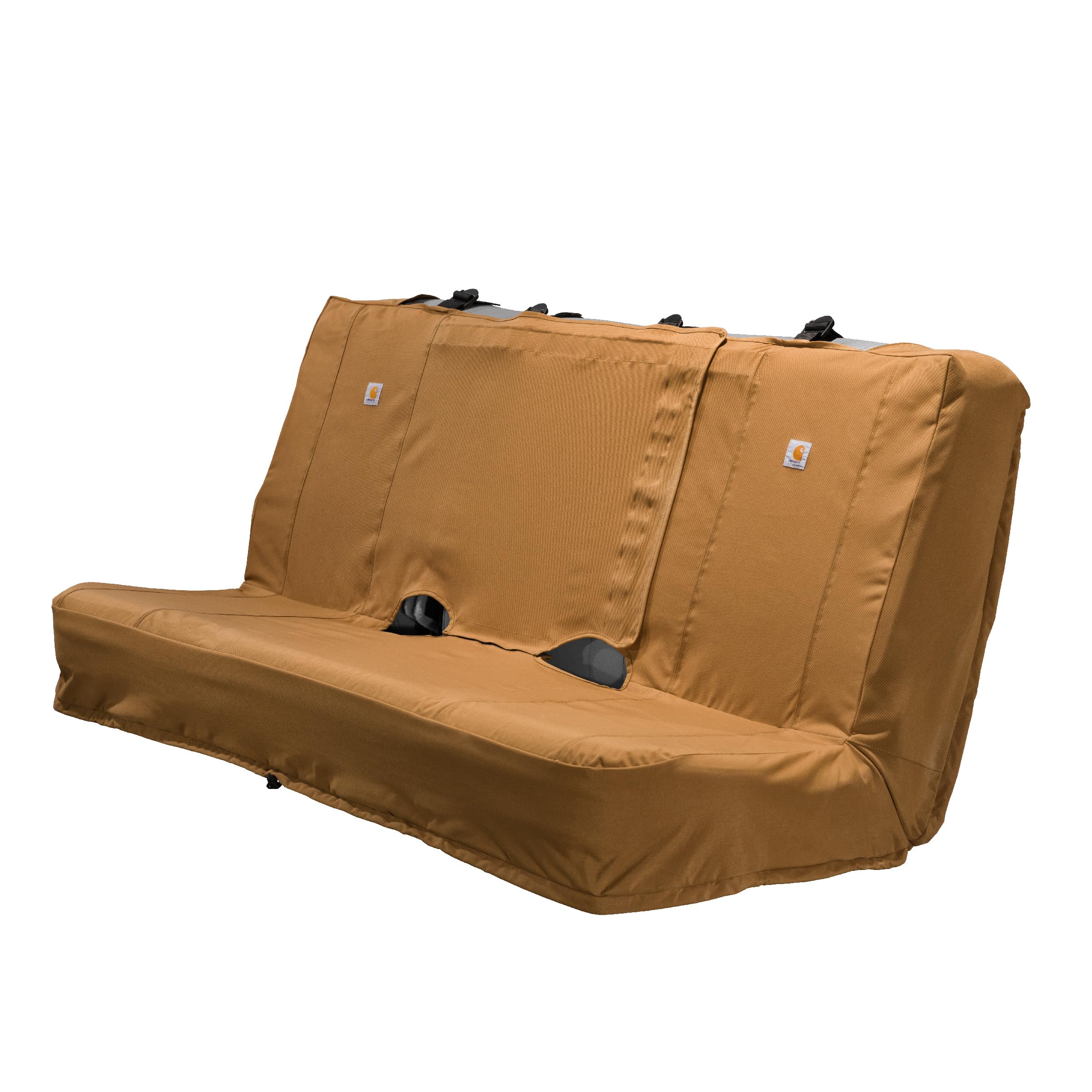 **Carhartt Universal Bench Seat Cover - Durable & Waterproof Car Seat Protector for Trucks, SUVs & Vans - Heavy-Duty Carhartt Brown Fabric - Perfect for Work, Camping & Road Trips**