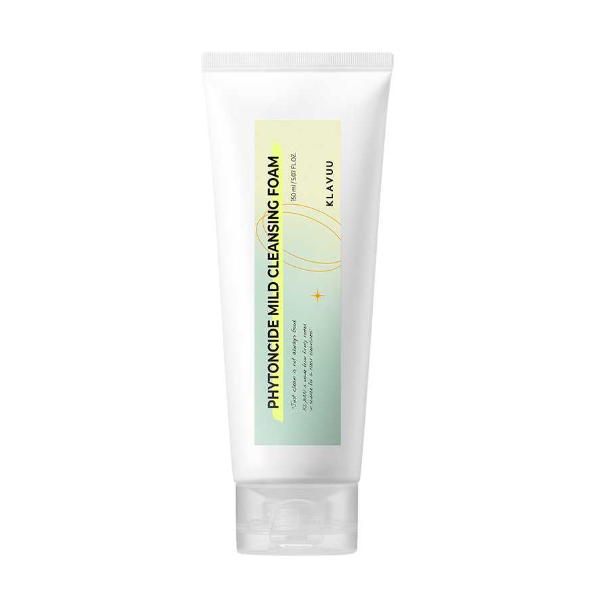 Klavuu Phytoncide Mild Cleansing Foam - Gentle Face Wash for Sensitive Skin | Daily Deep Cleansing & Makeup Removal | Perfect for Morning & Night Skincare Routine