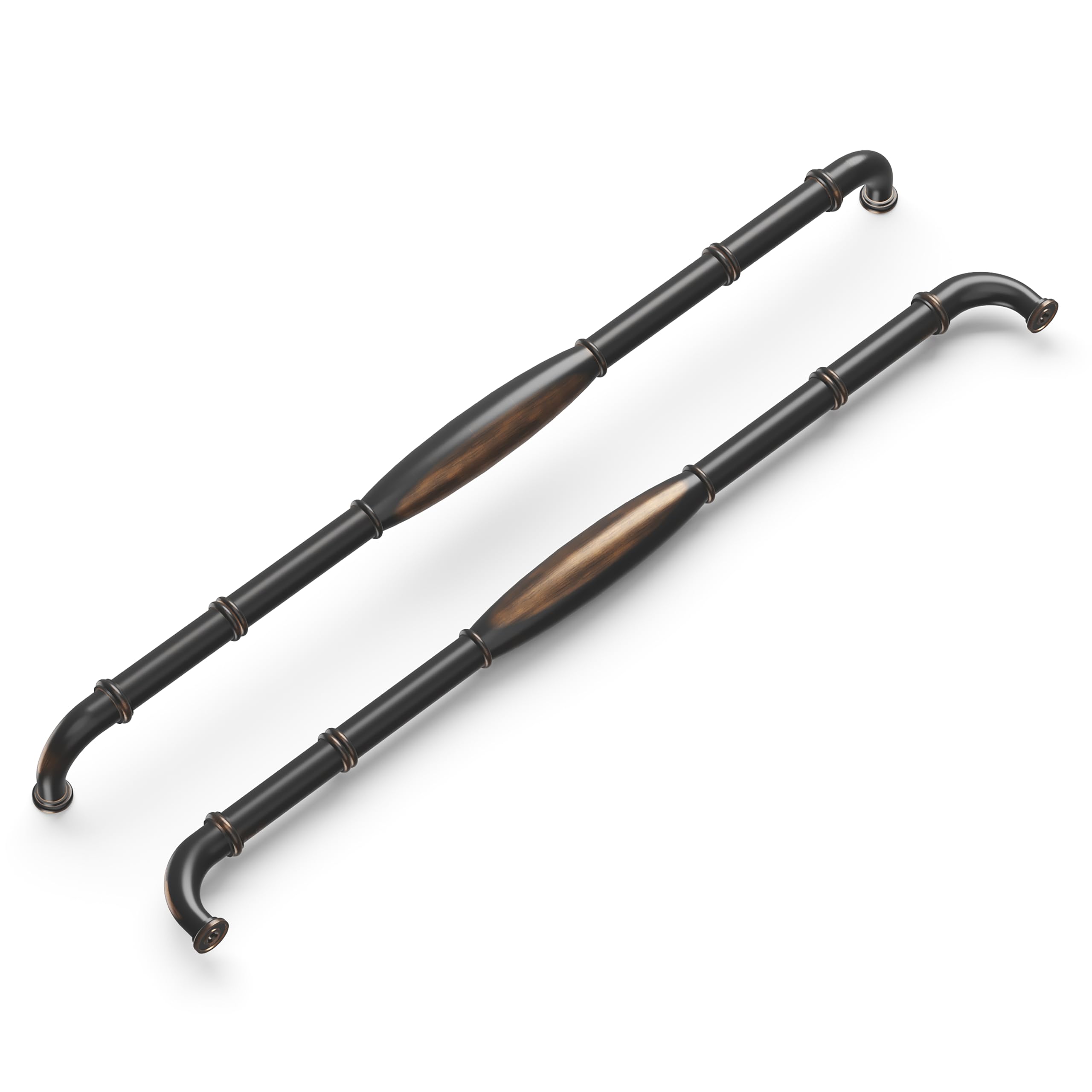 Hickory Hardware 1 Pack Solid Core Kitchen Cabinet Handles - Oil-Rubbed Bronze Drawer Pulls for Dressers & Appliances (24 Inch Hole Center, Williamsburg Collection) - Perfect for Modern Kitchens, Bathroom Vanities & Furniture Upgrades