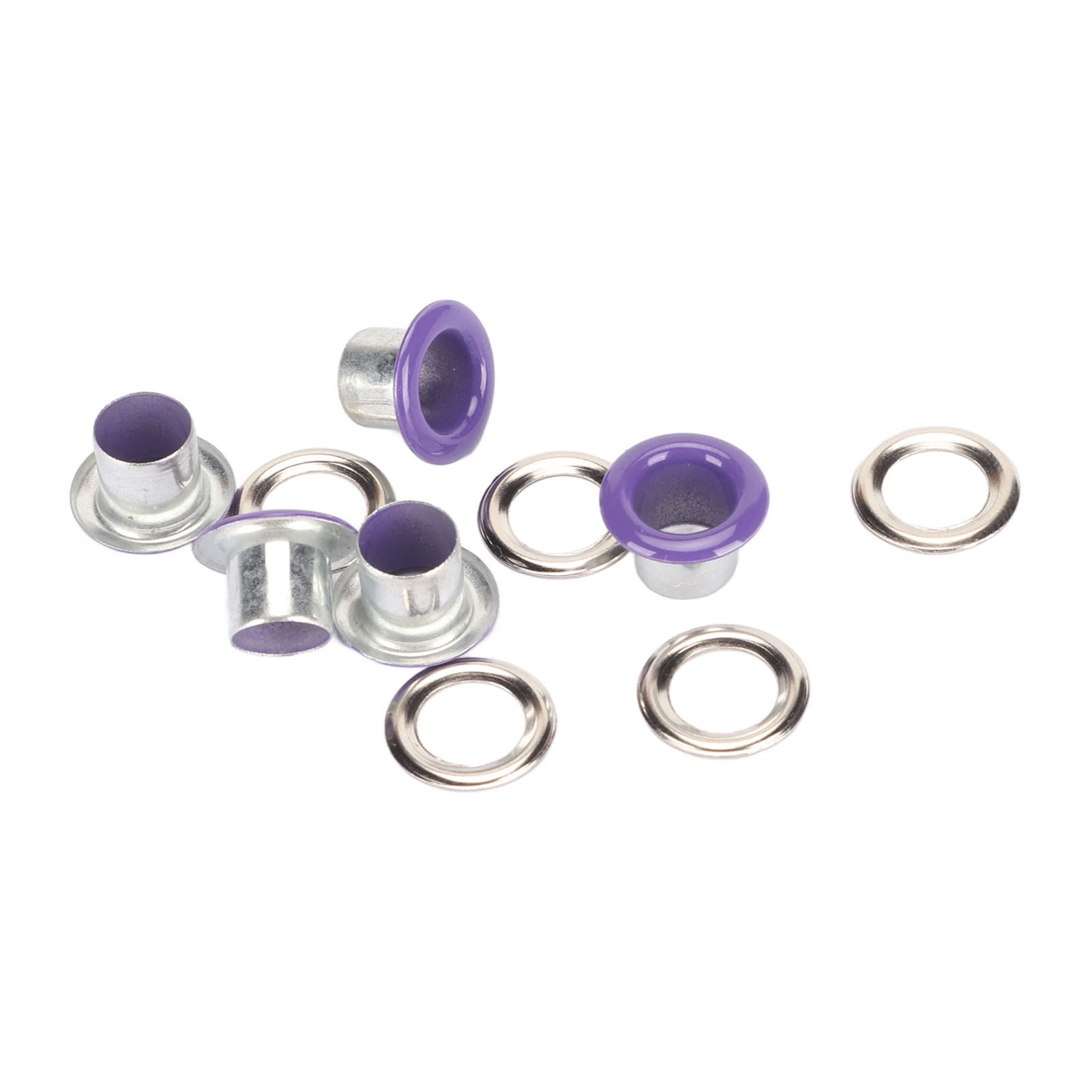 500 Pieces 6mm Metal Eyelets with Washers Kit - Purple Grommets for Clothing, Shoes, Bags, Belts, Leather Crafts & DIY Projects | Perfect for Sewing, Costume Making & Home Decor