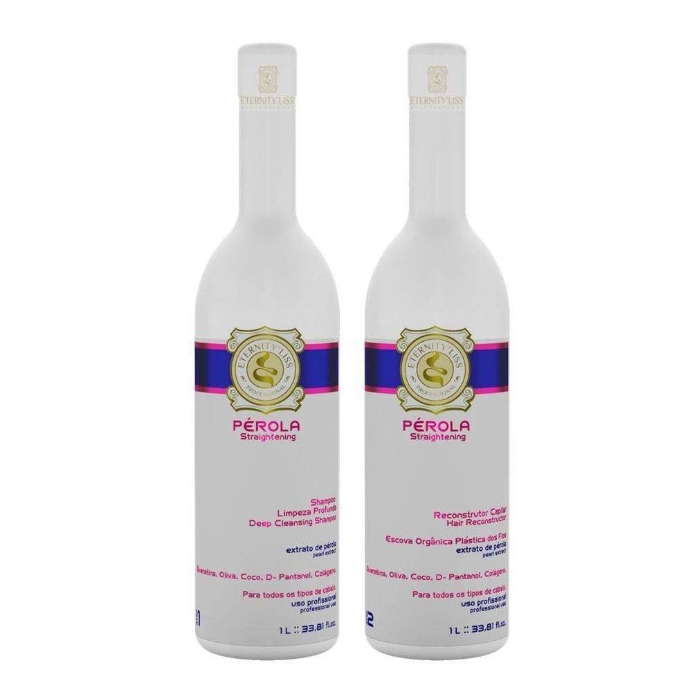 Eternity'Liss Brazilian Perola Organic Hair Straightening Treatment - Formaldehyde Free for Smooth, Silky Hair | Salon-Quality at Home, Perfect for Special Occasions & Daily Styling
