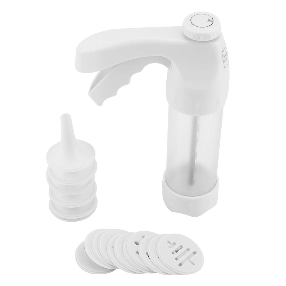 **Cookie Press & Biscuit Maker Set - 12 Flower Discs & 6 Decorating Tips for DIY Cake, Cookie, and Pastry Decorating - Perfect for Holidays, Baking Parties, and Home Dessert Making**