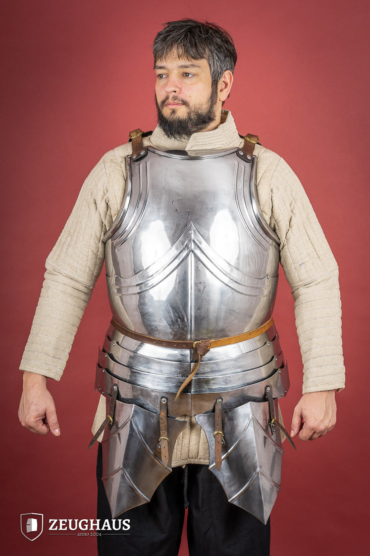 15th Century German Cuirass - 1.2mm Polished Steel Armor for Medieval Reenactment & LARP Battles