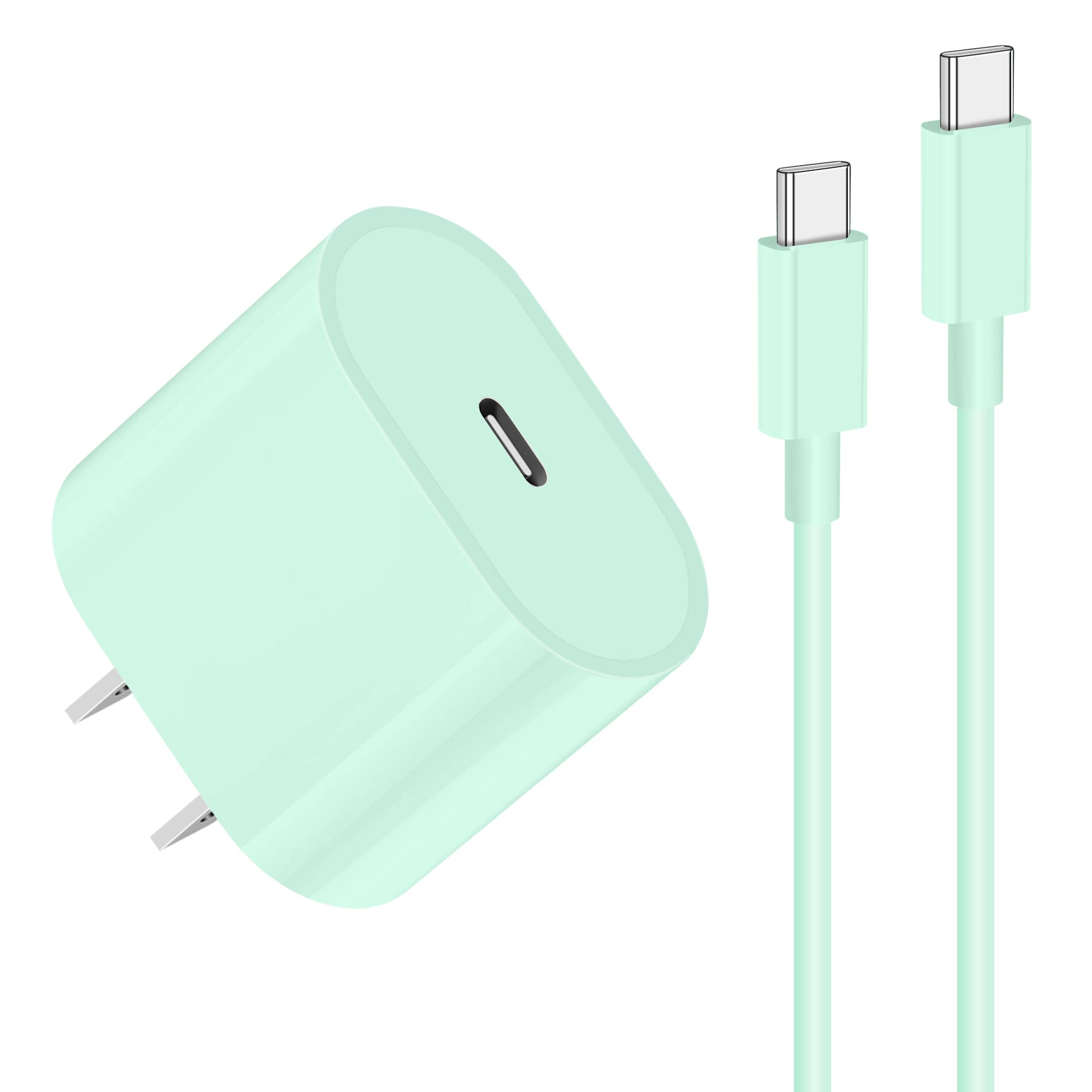 20W USB C Fast Charger for iPad Pro 13/12.9/11 inch (2024/2022/2021/2018), iPad 10th Gen, iPad Air 11/13 inch (5th/4th Gen), iPad Mini 7/6th - PD Charger Block with 6.6ft USB C to C Cable - Perfect for Home, Office & Travel Charging