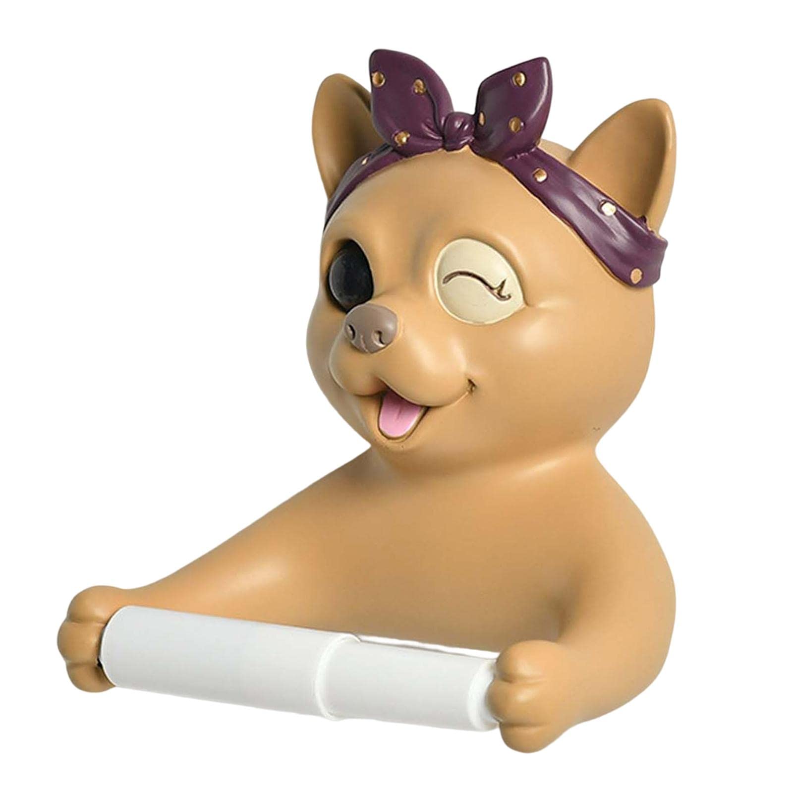 Funny Toilet Paper Holder - Wall Mounted 3-Stand Tissue Roll Dispenser Organizer for Bathroom, Kitchen, Hotel & Restaurant - Brown | Space-Saving Bathroom Accessory for Home & Commercial Use