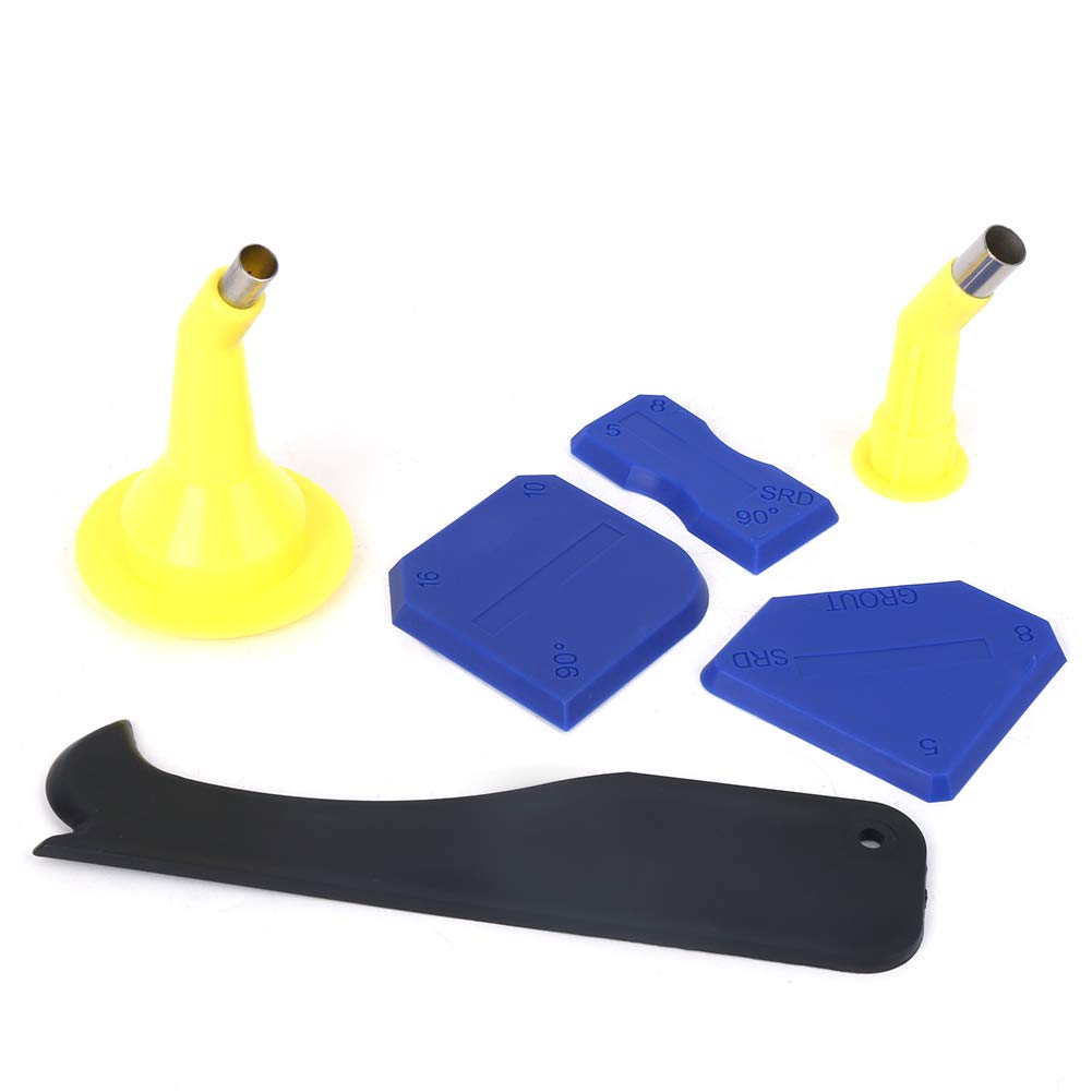 6-Piece Caulk Removal Tool Kit - Reusable Silicone Sealant Finisher & Scraper for Kitchen, Bathroom, Window - Perfect for DIY Home Improvement Projects