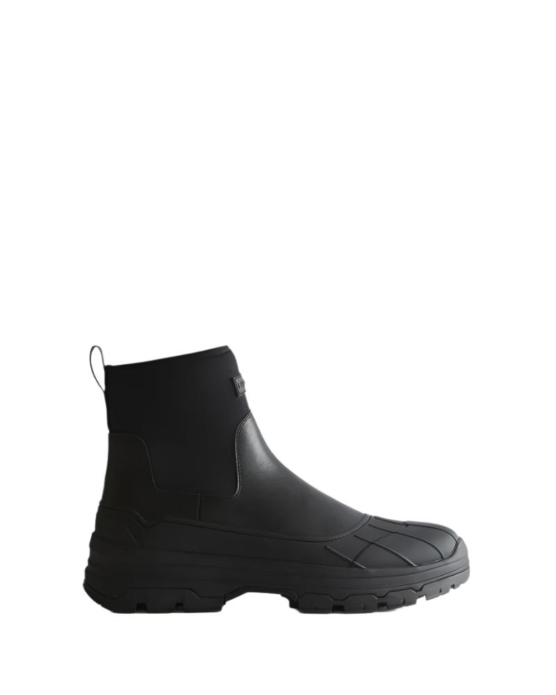 Hunter Men's S City Explorer Boot - Waterproof Leather Ankle Boots for Men, Black, Size M - Perfect for Urban Walking, Hiking & Outdoor Adventures