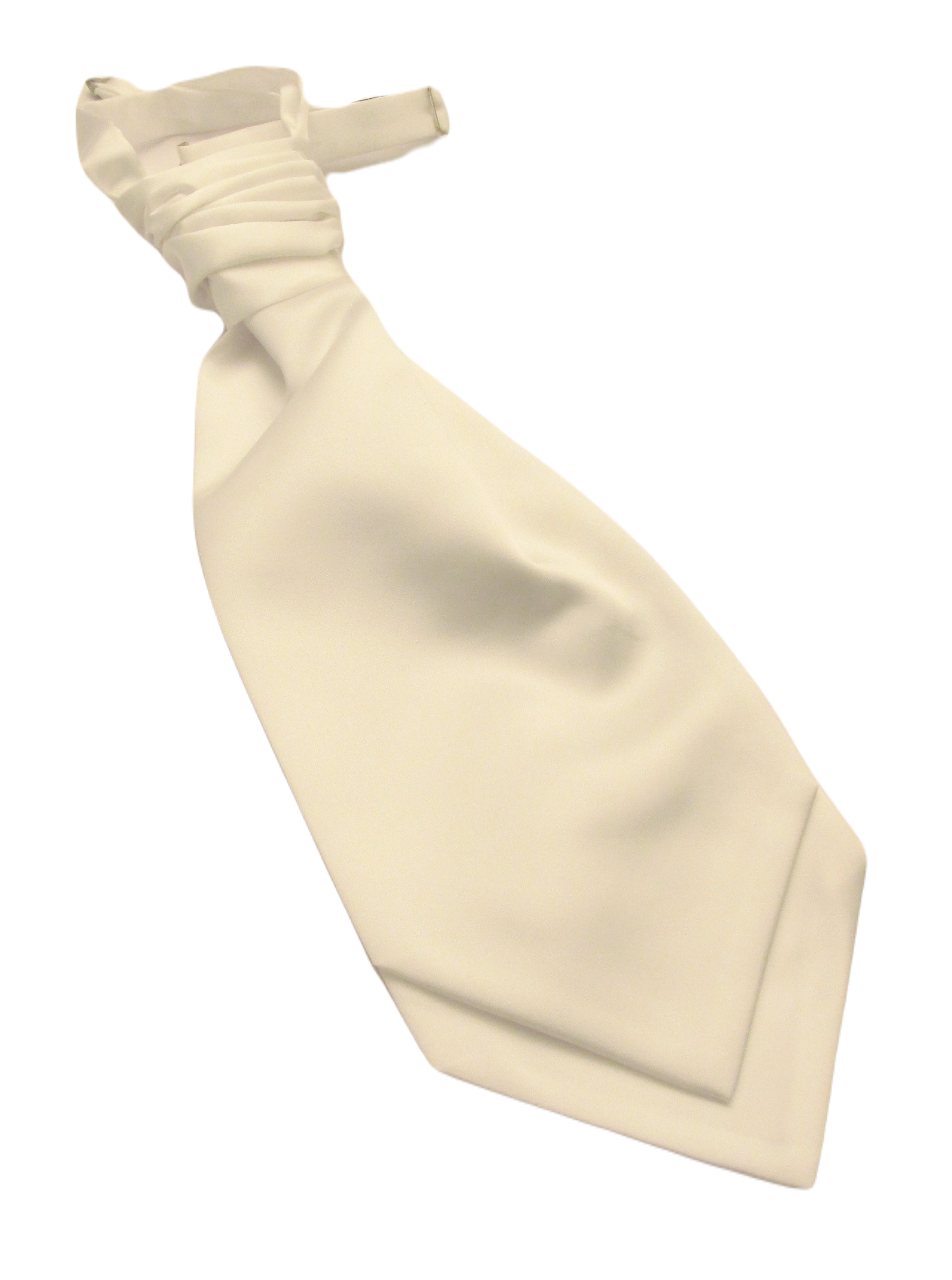 Ivory Ruche Cravat Necktie - Elegant Silk Neckwear for Men | Perfect for Weddings, Business Meetings & Formal Events