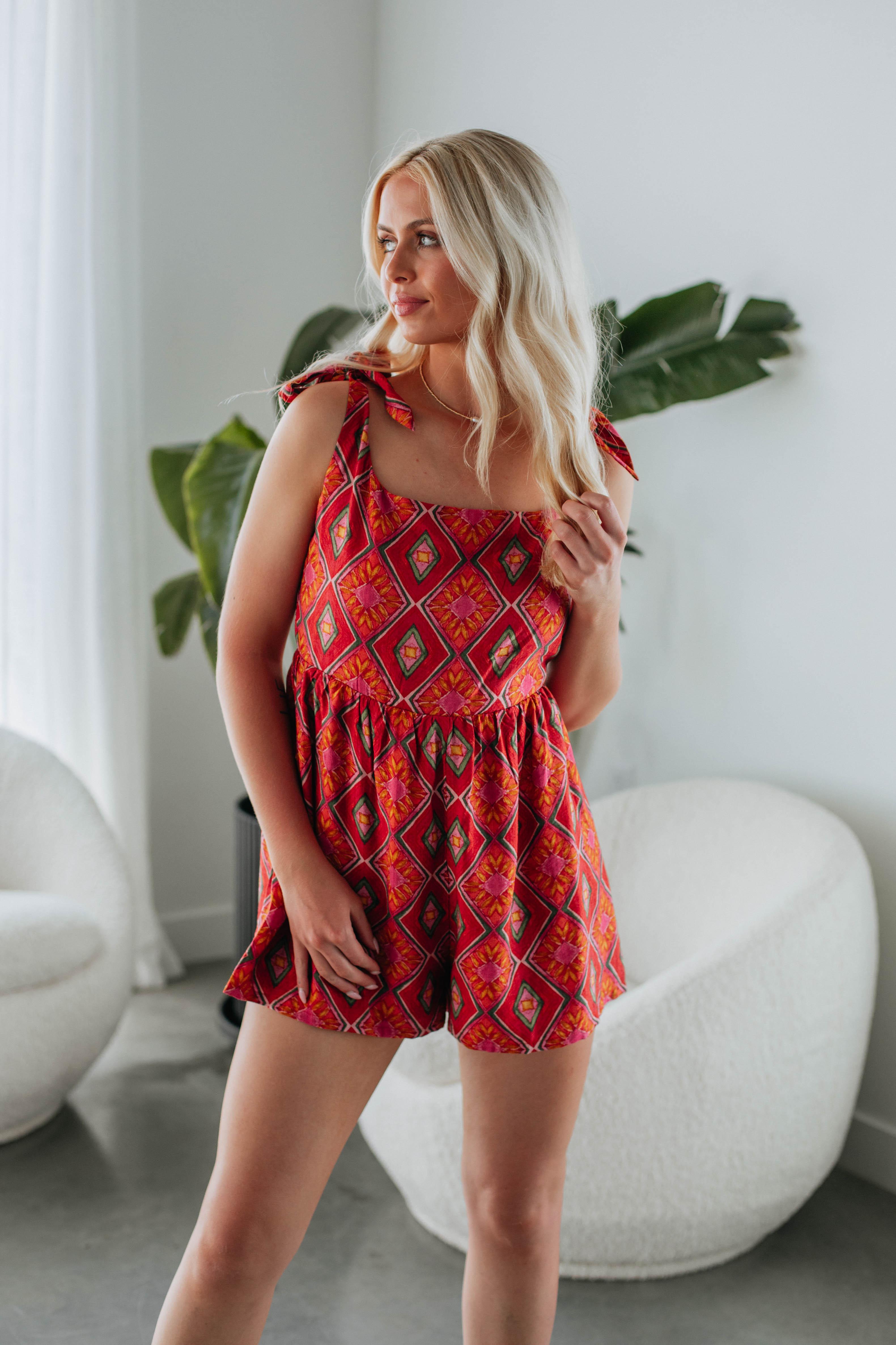 Karena Romper for Women - Stylish Jumpsuit with Pockets, Comfortable Summer Outfit for Casual Wear, Beach Vacation & Outdoor Activities