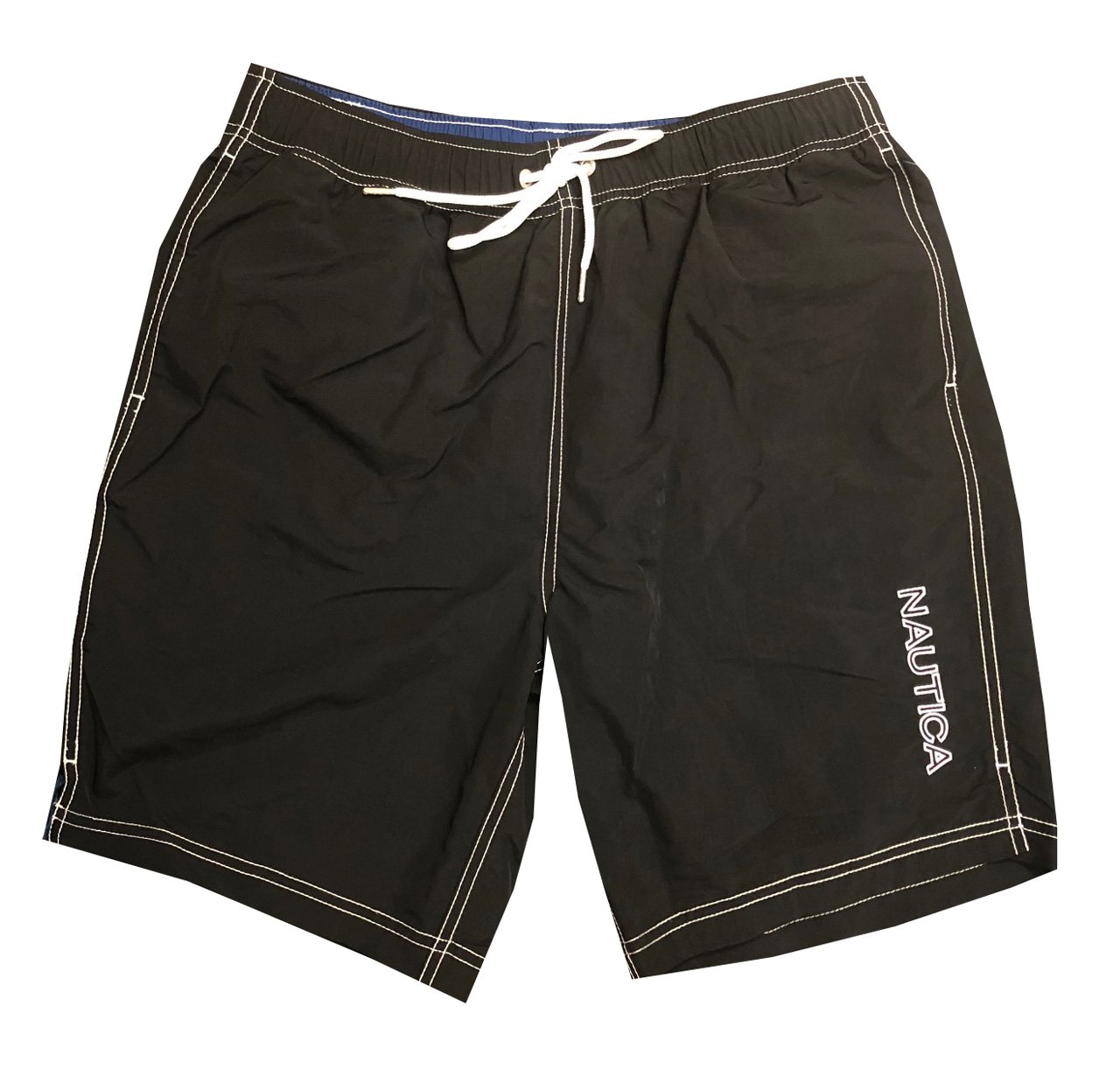 Nautica Men's Quick-Dry Swim Trunks with Logo - Comfortable Beach Shorts for Swimming, Surfing & Summer Vacation