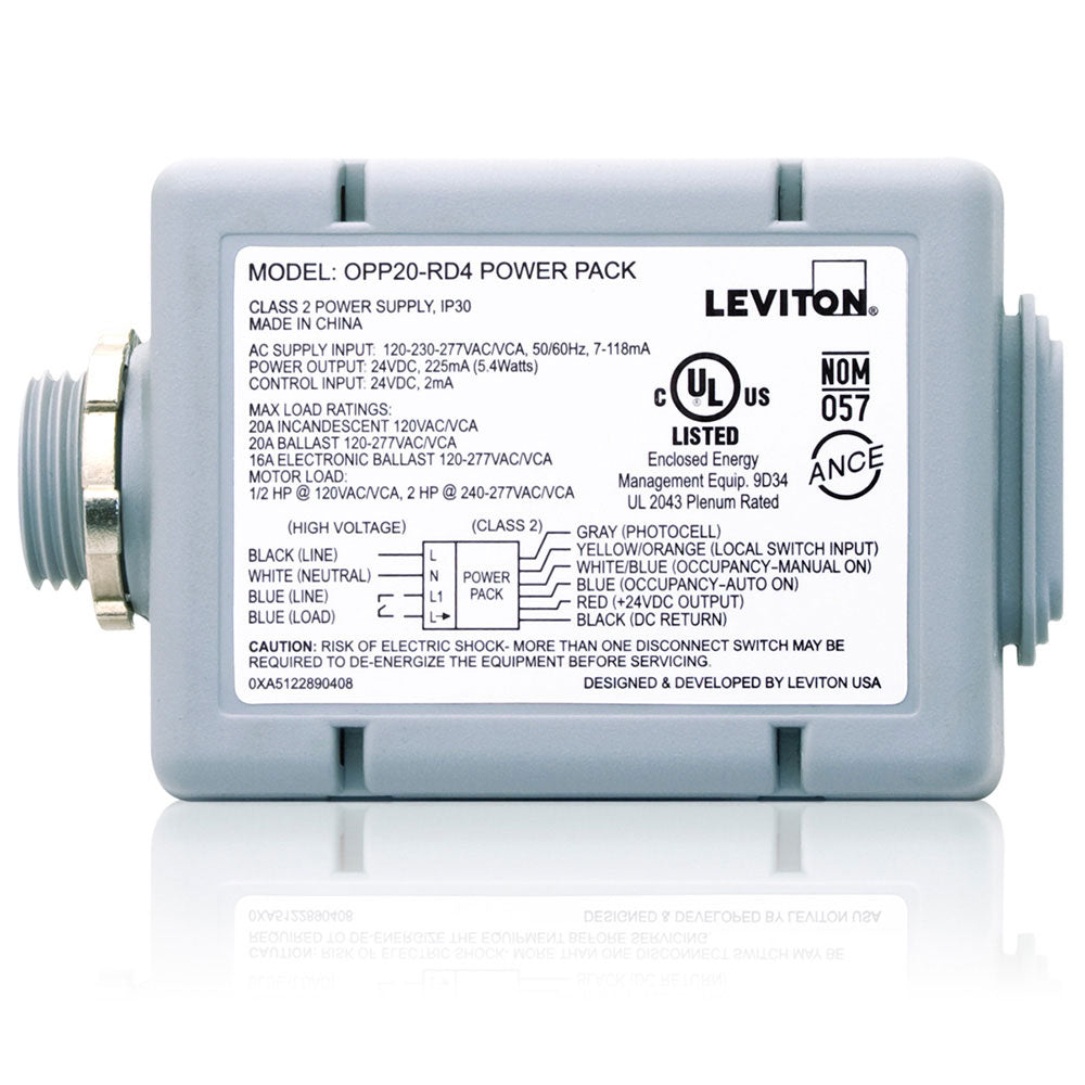 Super Duty Occupancy Sensor Power Pack with Auto ON, Manual ON, Local Switch & Photocell Inputs - OPP20 RD4 | Ideal for Commercial Lighting Control & Energy Savings