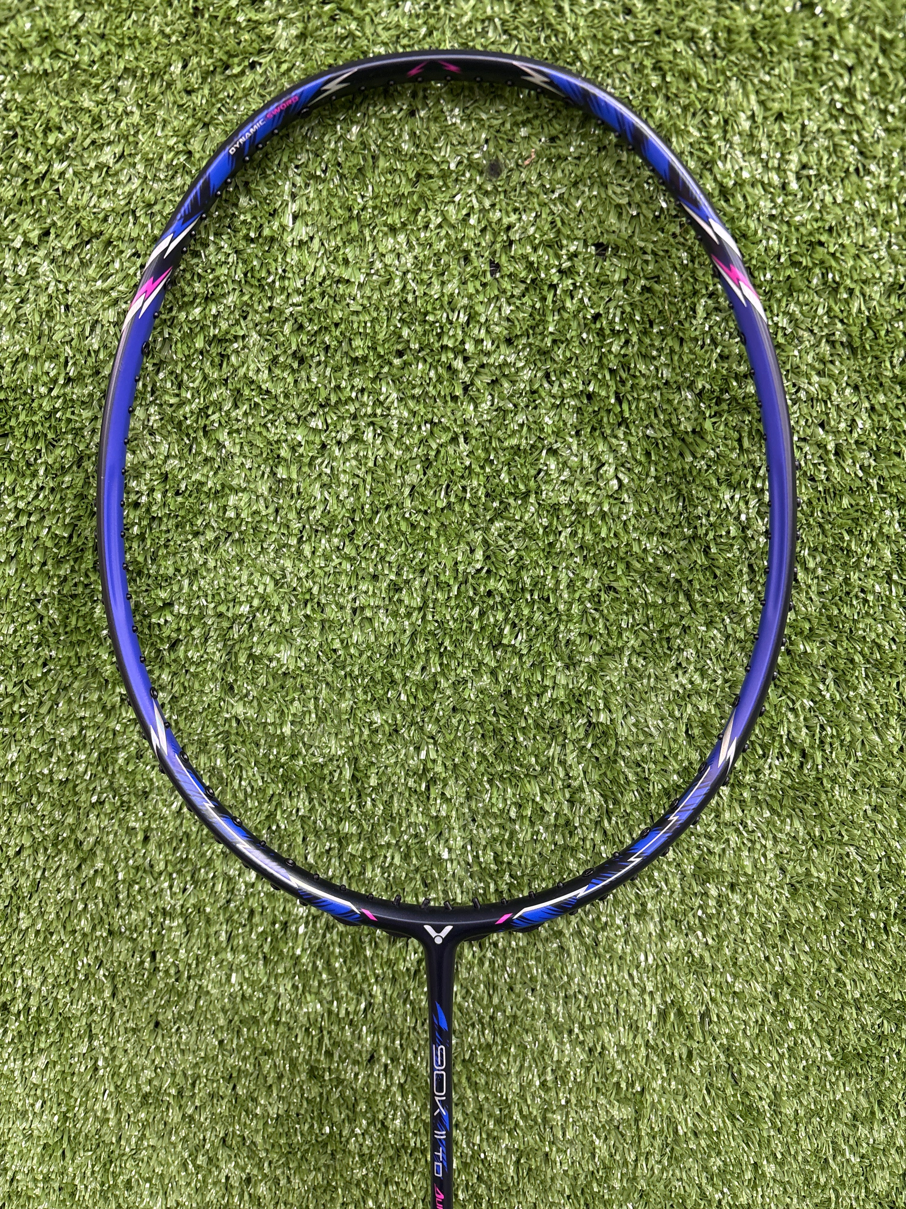 Victor Auraspeed 90K II TD B Unstrung Badminton Racket - Professional Carbon Fiber Shuttlecock Racket for Tournament & Training - Perfect for Singles/Doubles Play & Advanced Players