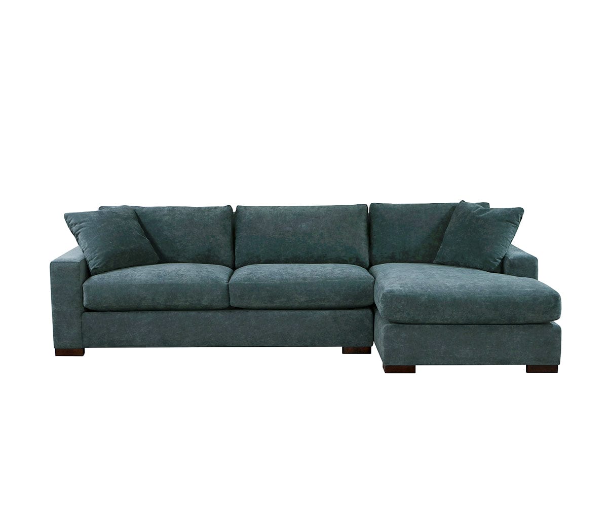 Jaden Right Chaise Sectional Sofa - Modern L-Shaped Couch with Reversible Chaise Lounge for Living Room, Family Room, or Home Theater - Comfortable Fabric Upholstery and Sturdy Wood Frame