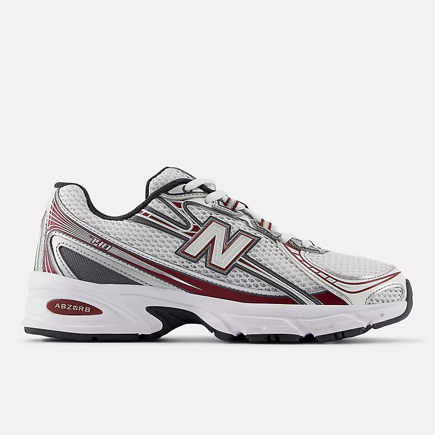 Premium 740 Sneakers for Men & Women - Mercury Red, White & Castlerock Colorway - Comfortable Running Shoes for Jogging, Gym & Casual Wear