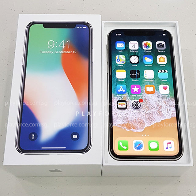 iPhone X 256GB Silver - Unlocked Smartphone with Face ID, 5.8