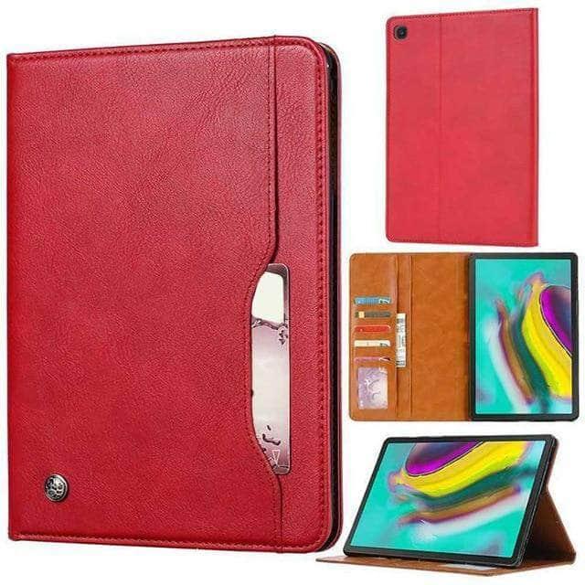 Premium PU Leather Flip Stand Case for Samsung Galaxy Tab A 8.0 (2019) with S Pen - Slim Protective Cover with Card Slot for SM-T290/SM-T295 - Perfect for Work, Travel & Entertainment