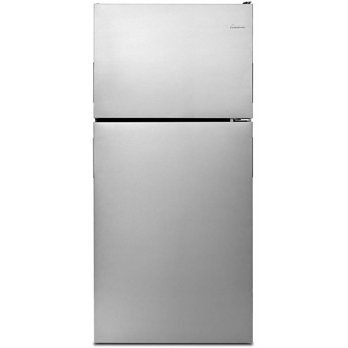 Amana 30 Inch 18 cu.ft Top Mount Freezer Refrigerator - Energy Efficient, Spacious Design for Kitchens & Home Use - Perfect for Families & Small Restaurants