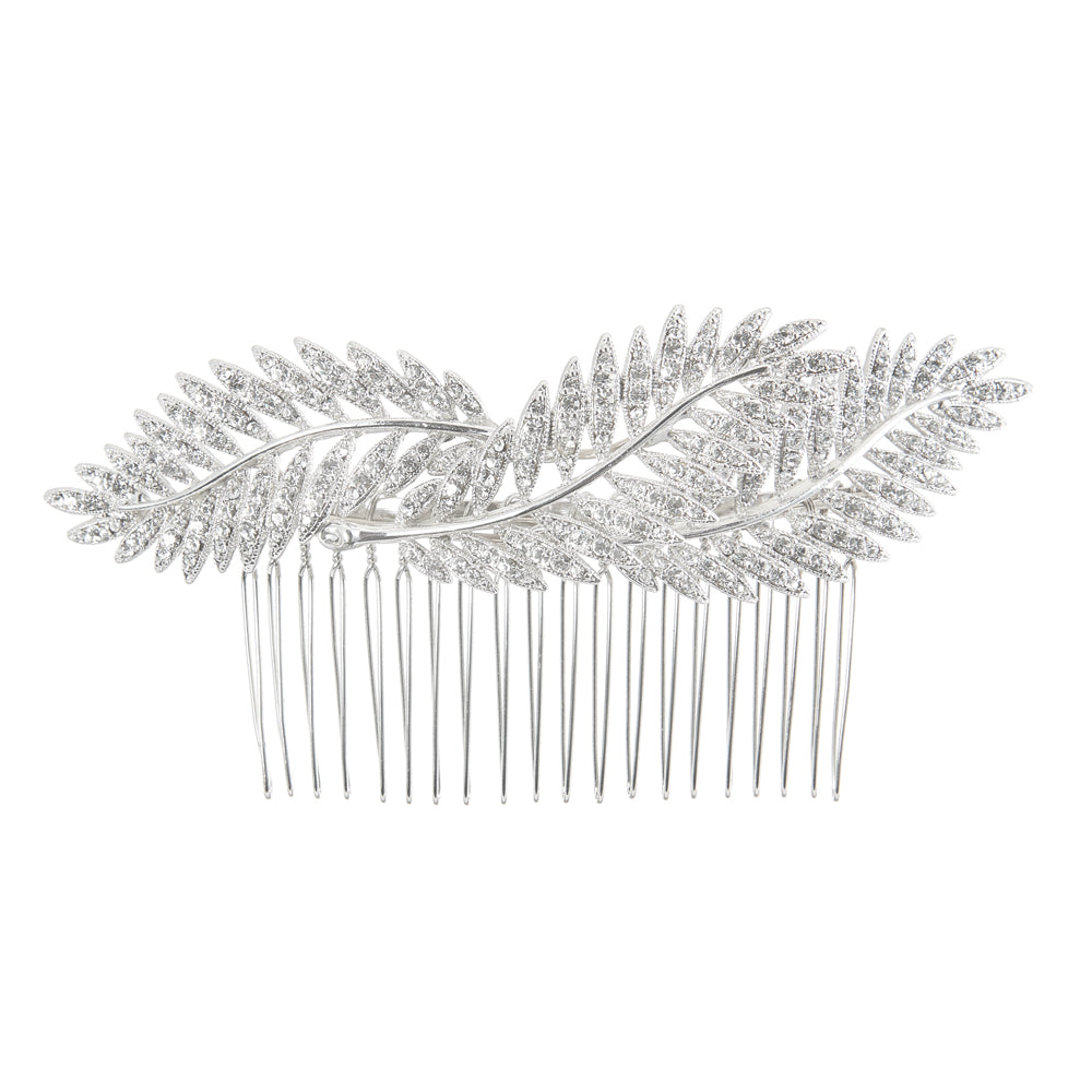 Silver Fern Comb - Premium Wooden Hair Comb for Smooth & Tangle-Free Hair | Perfect for Daily Styling, Travel & Gifts