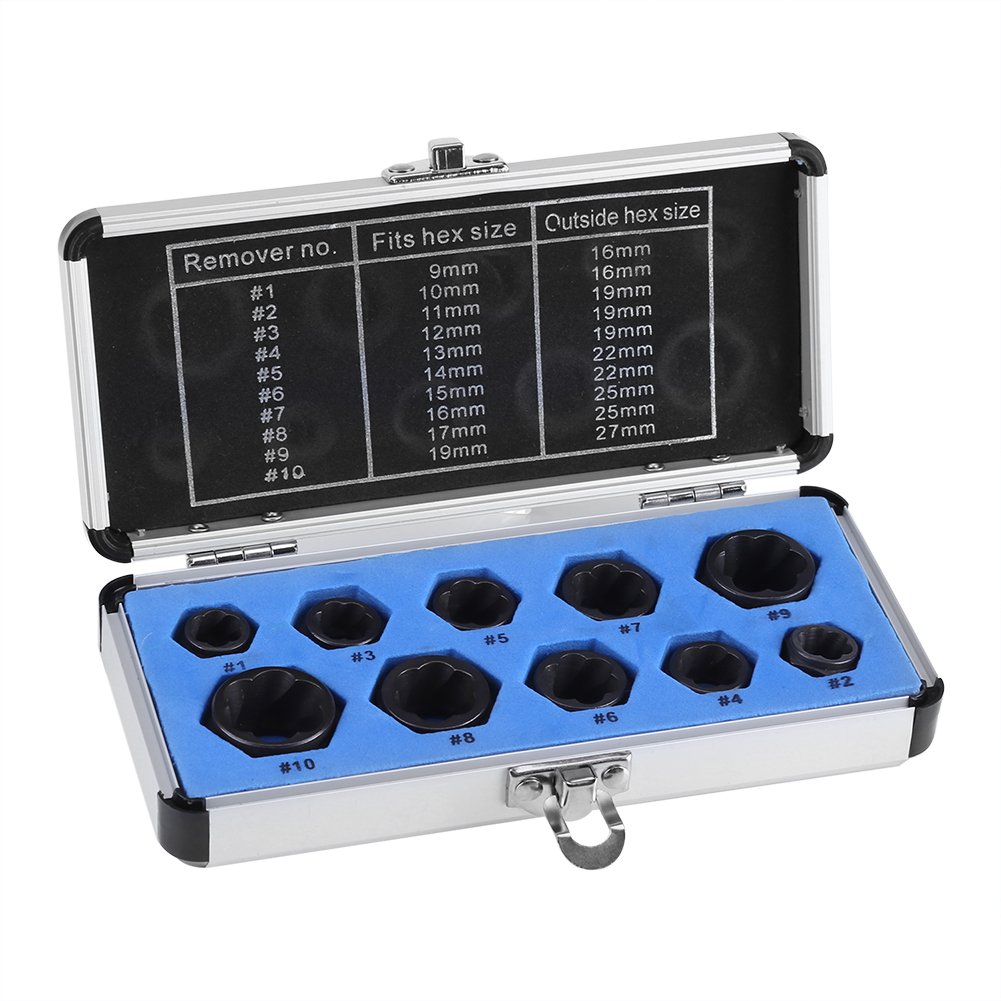 Haofy Extractor Socket Tool Set - Drive Damaged Rusted Bolt Nut Remover Kit for Tight Grip & Quick Removal | Nut Extractor Sockets & Bolt Remover Tools | Ideal for Automotive Repair, Machinery Maintenance & DIY Projects