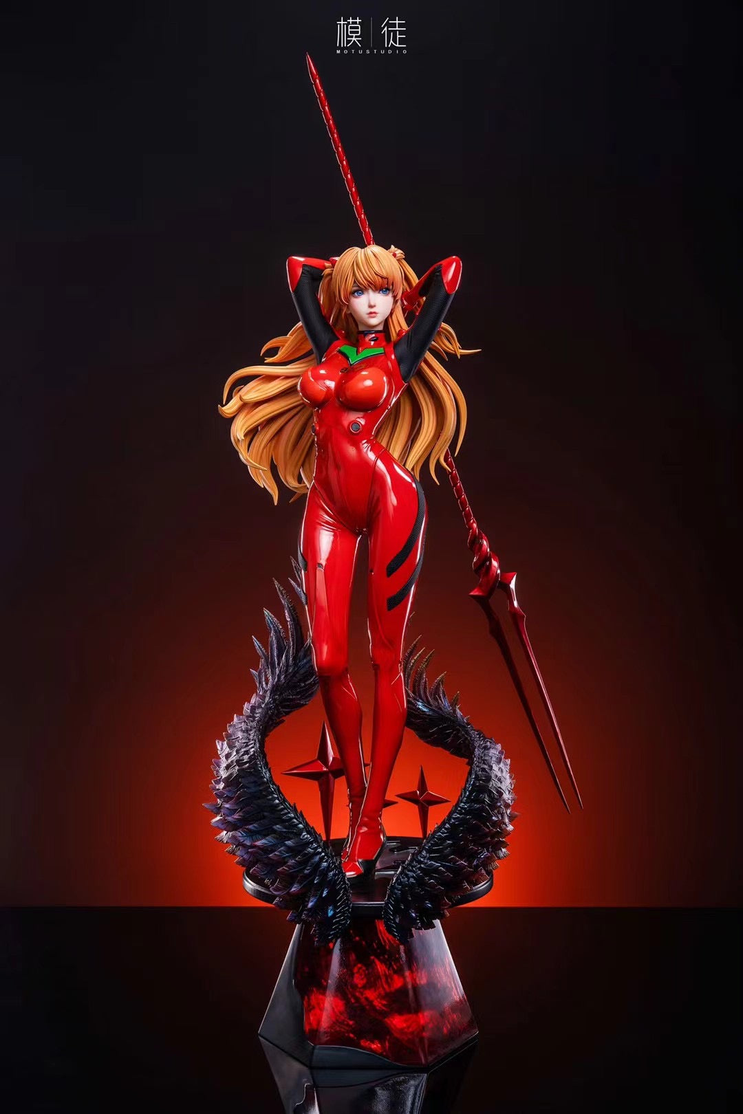 MOTU Studio Asuka Langley Soryu Figure - Neon Genesis Evangelion Anime Collectible for Display & Gifts - Perfect for Anime Fans, Home Decor, and Office Display