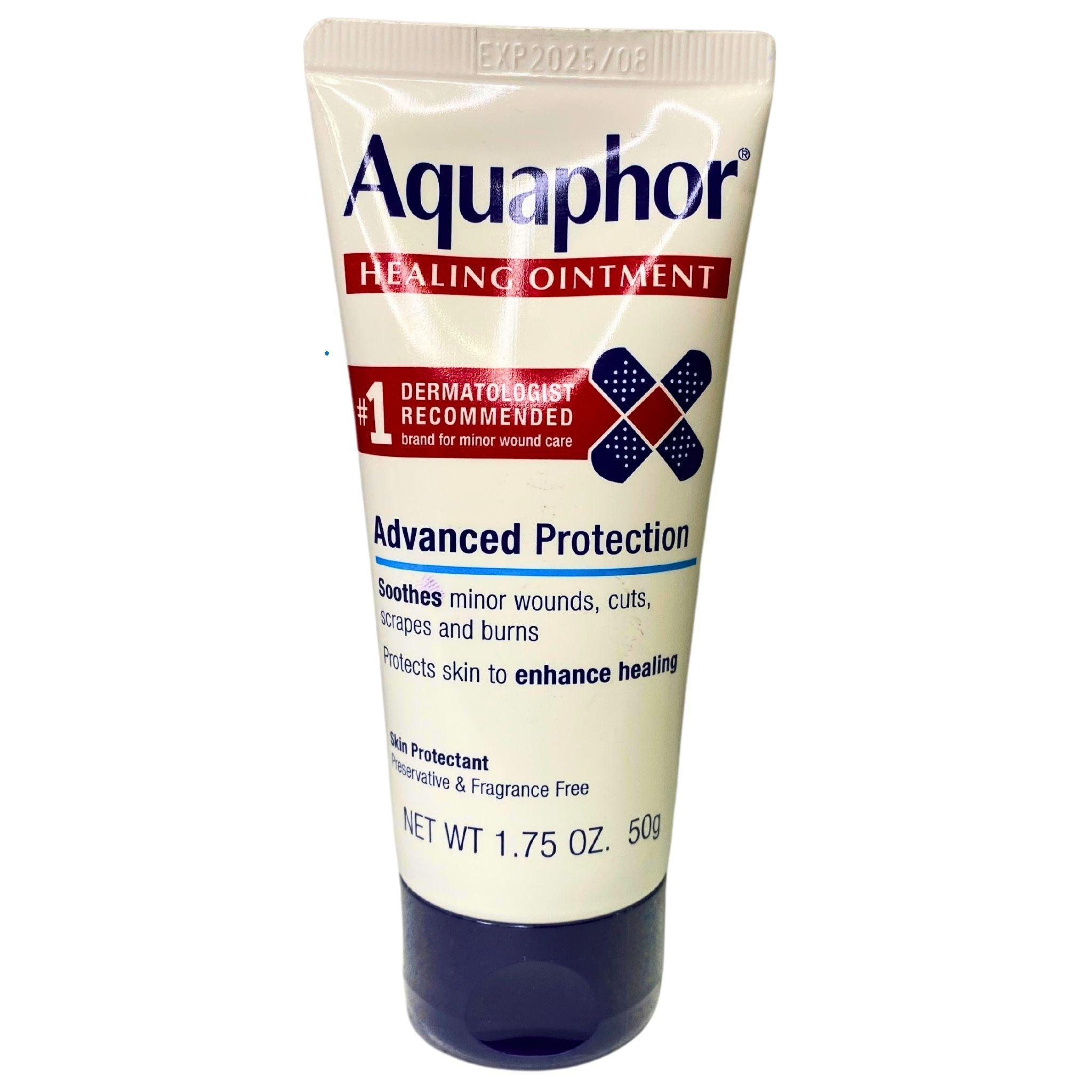 Aquaphor Healing Ointment Advanced Therapy Skin Protectant - 1.75oz (24 Pack) - Dry Skin, Cracked Hands & Lips Relief - Perfect for First Aid, Baby Care & Tattoo Aftercare