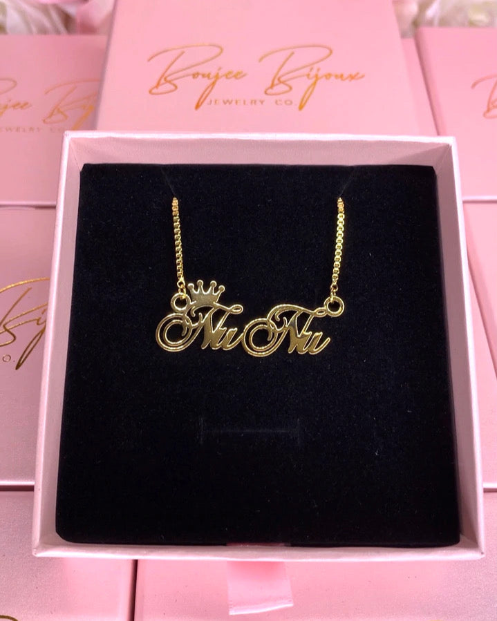 Royalty Crown Nameplate Necklace - Personalized Custom Name Jewelry for Women & Men - Perfect for Birthdays, Anniversaries & Special Occasions