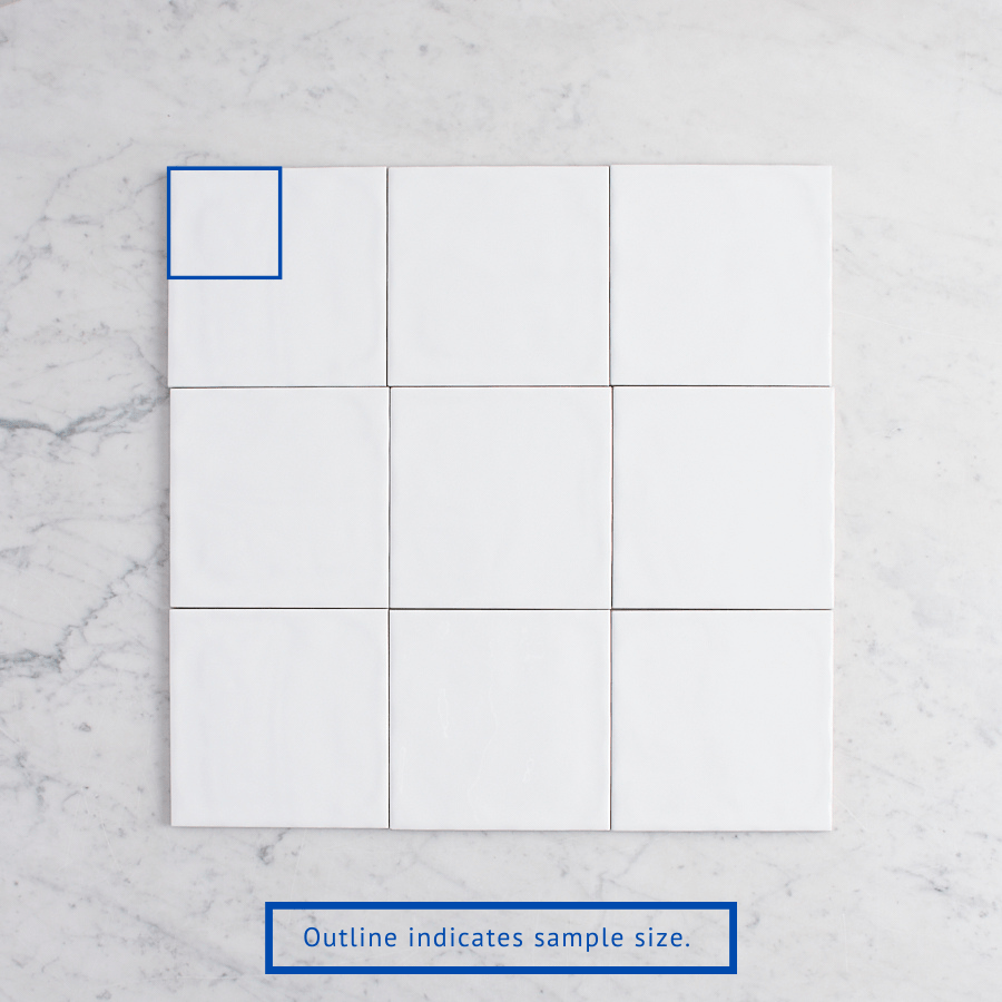 Newport Gloss Large Square White Ceramic Tile Sample - Perfect for Kitchen Backsplash, Bathroom Walls & Flooring Ideas