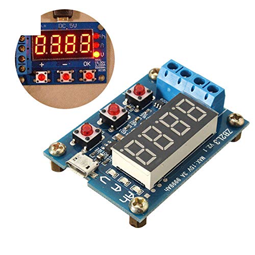 1.2V/12V 18650 Li-ion Lithium Battery Capacity Tester with Resistance - Lead Acid Battery Discharge Meter for Car, Solar, UPS, RV - Digital Battery Analyzer for Home & DIY Projects